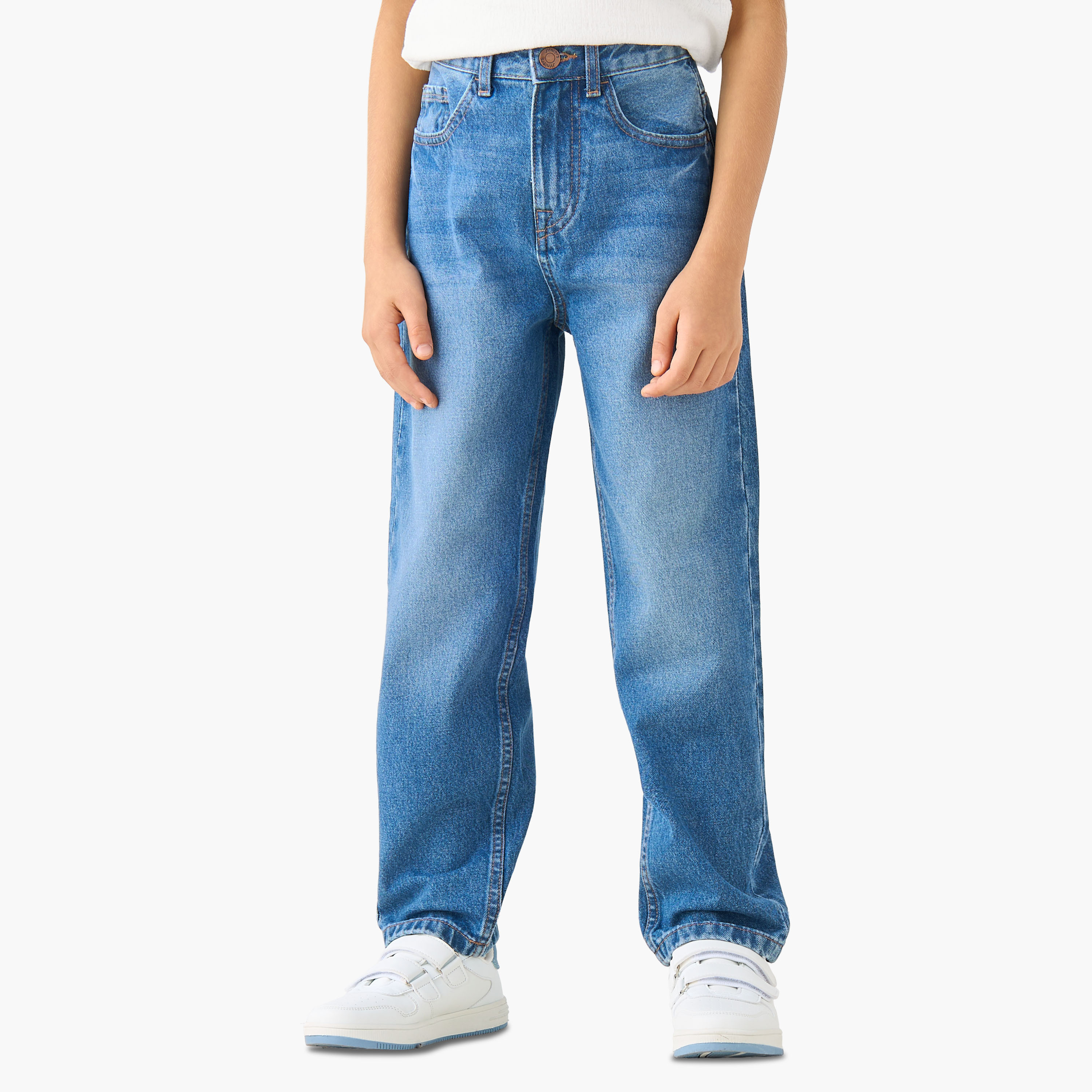 Juniors Jeans with Pockets-boys-clothing-bottoms-jeans-image-1
