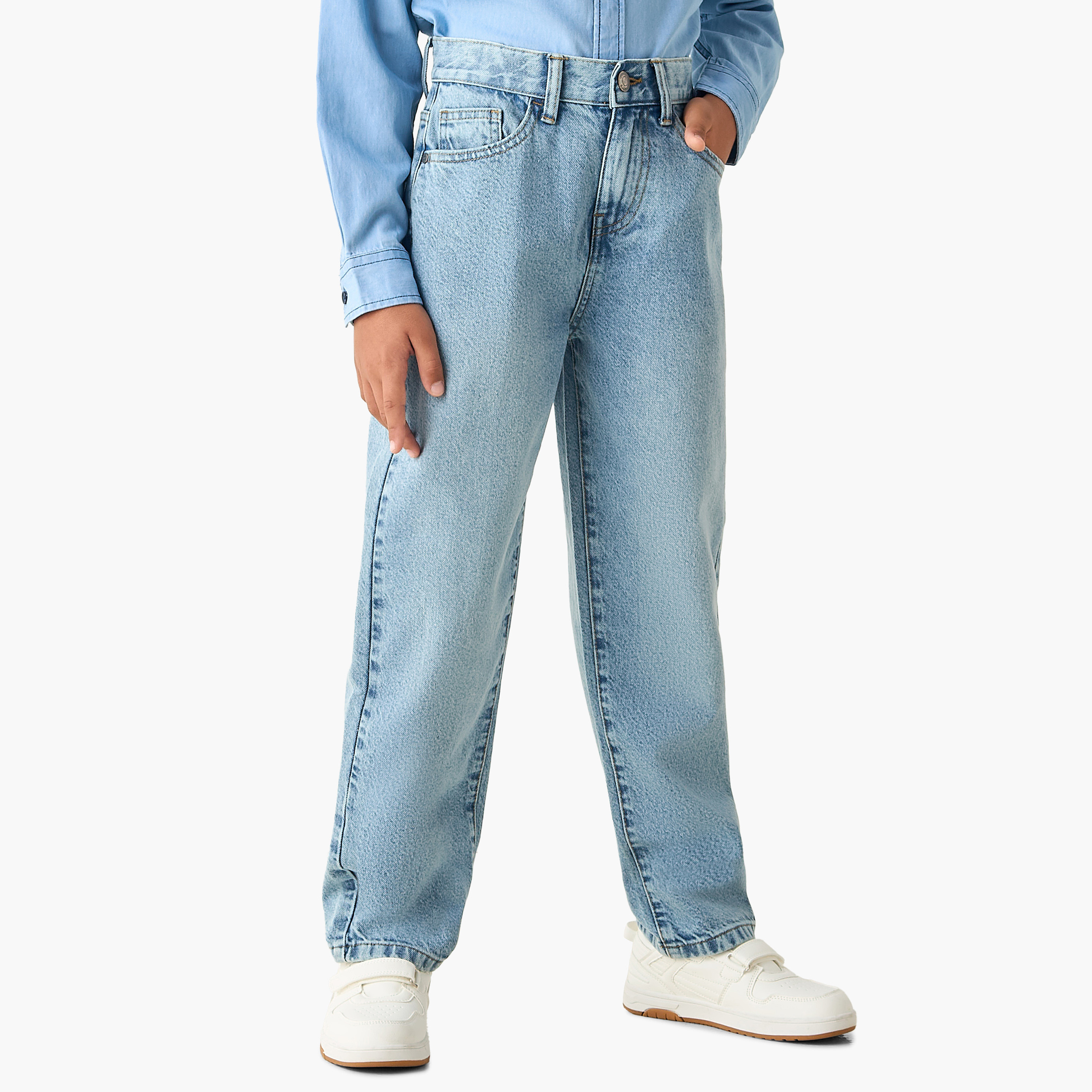 Juniors Jeans with Pockets-boys-clothing-bottoms-jeans-image-1