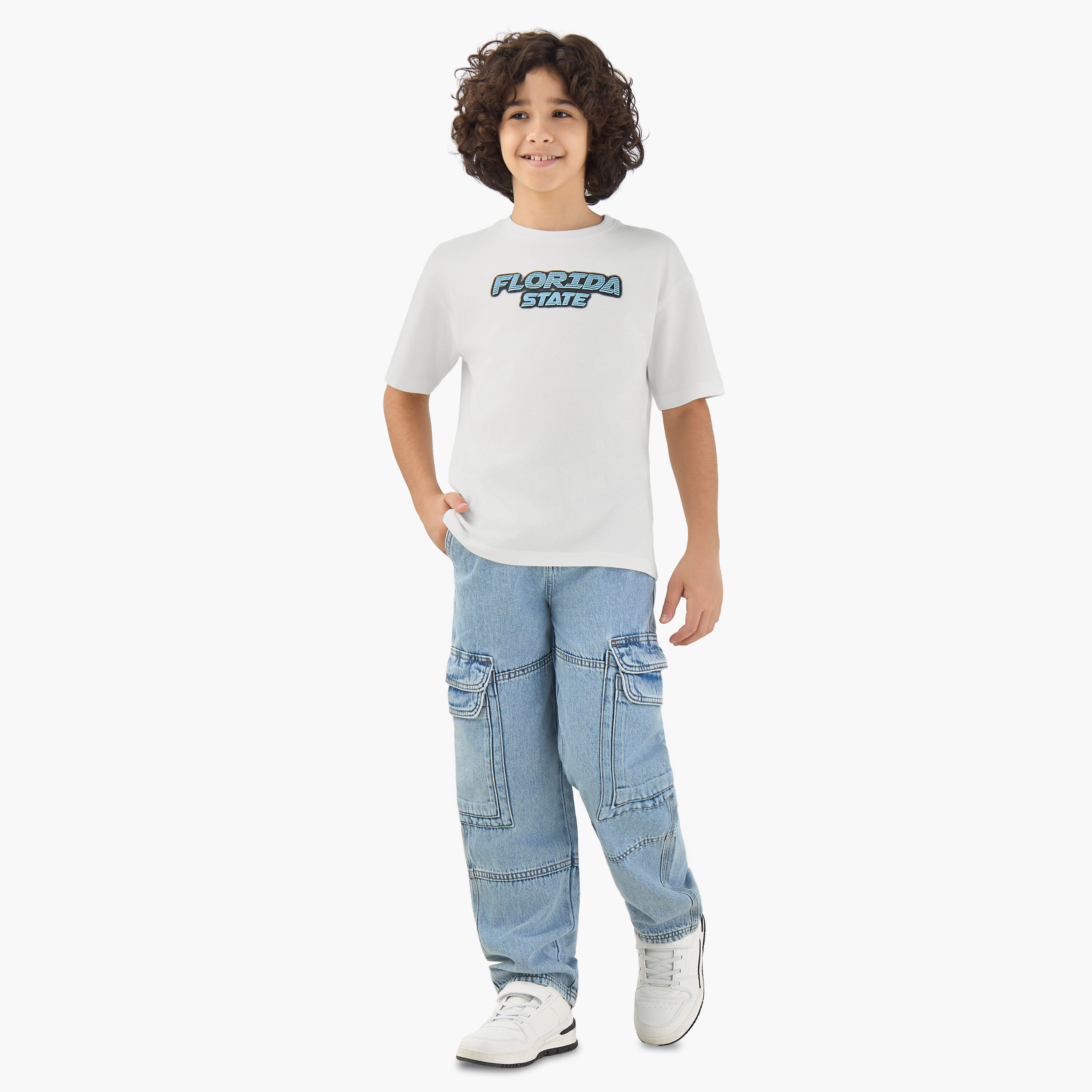 Juniors Button Waist Regular Fit Jeans with Pockets-boys-clothing-bottoms-jeans-image-2