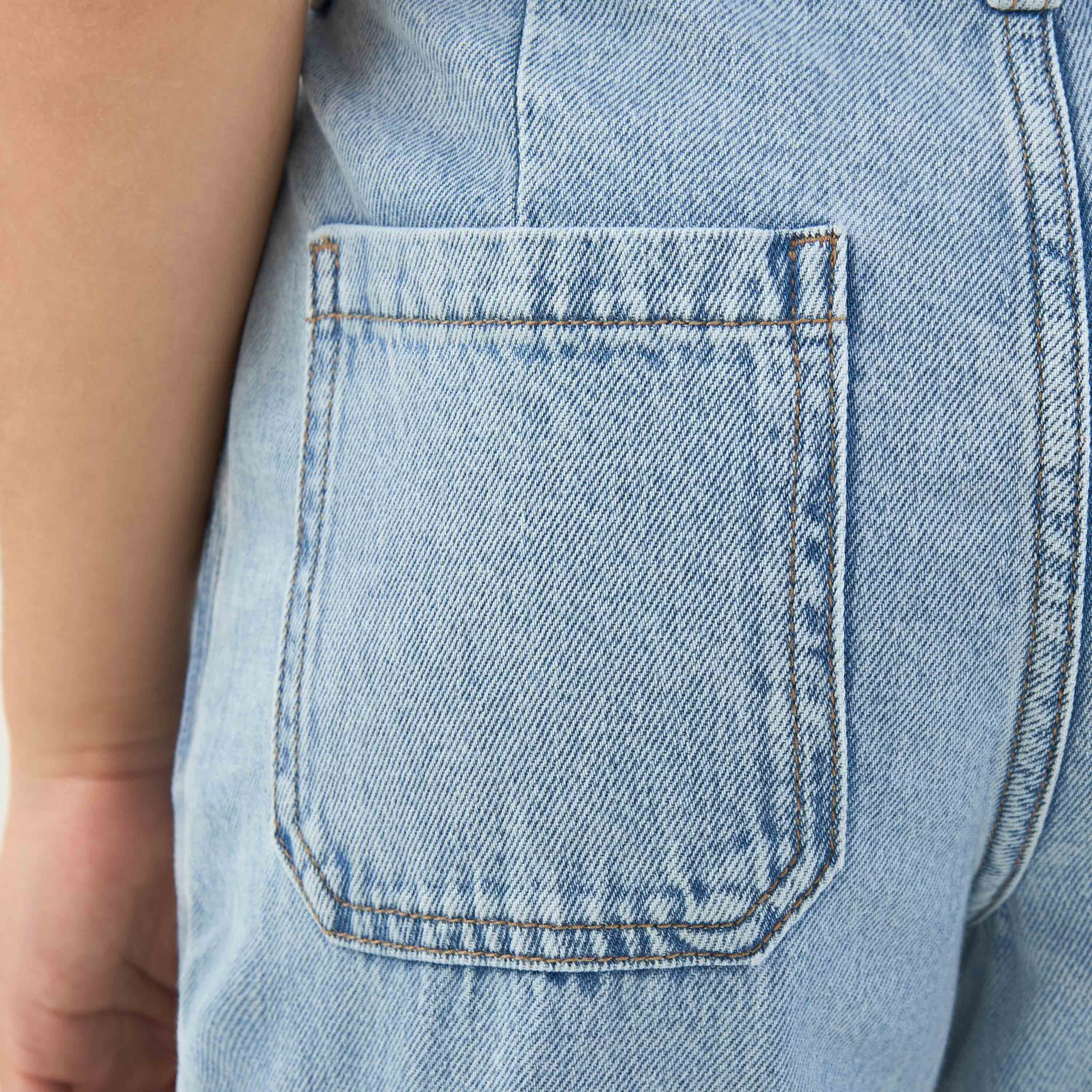 Juniors Button Waist Regular Fit Jeans with Pockets-boys-clothing-bottoms-jeans-image-5