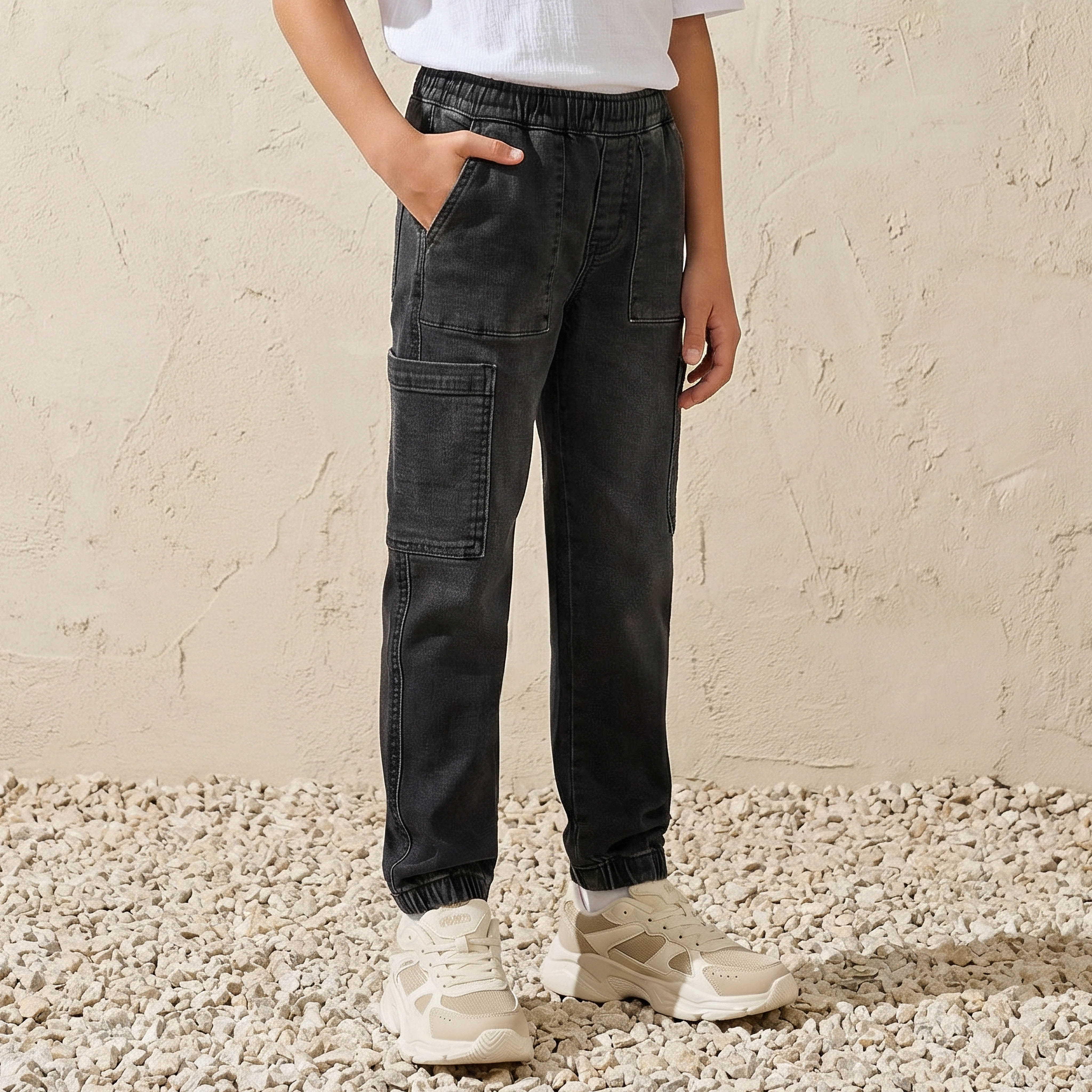 Juniors Mid-Rise Jogger Jeans with Pockets-boys-clothing-bottoms-jeans-image-1