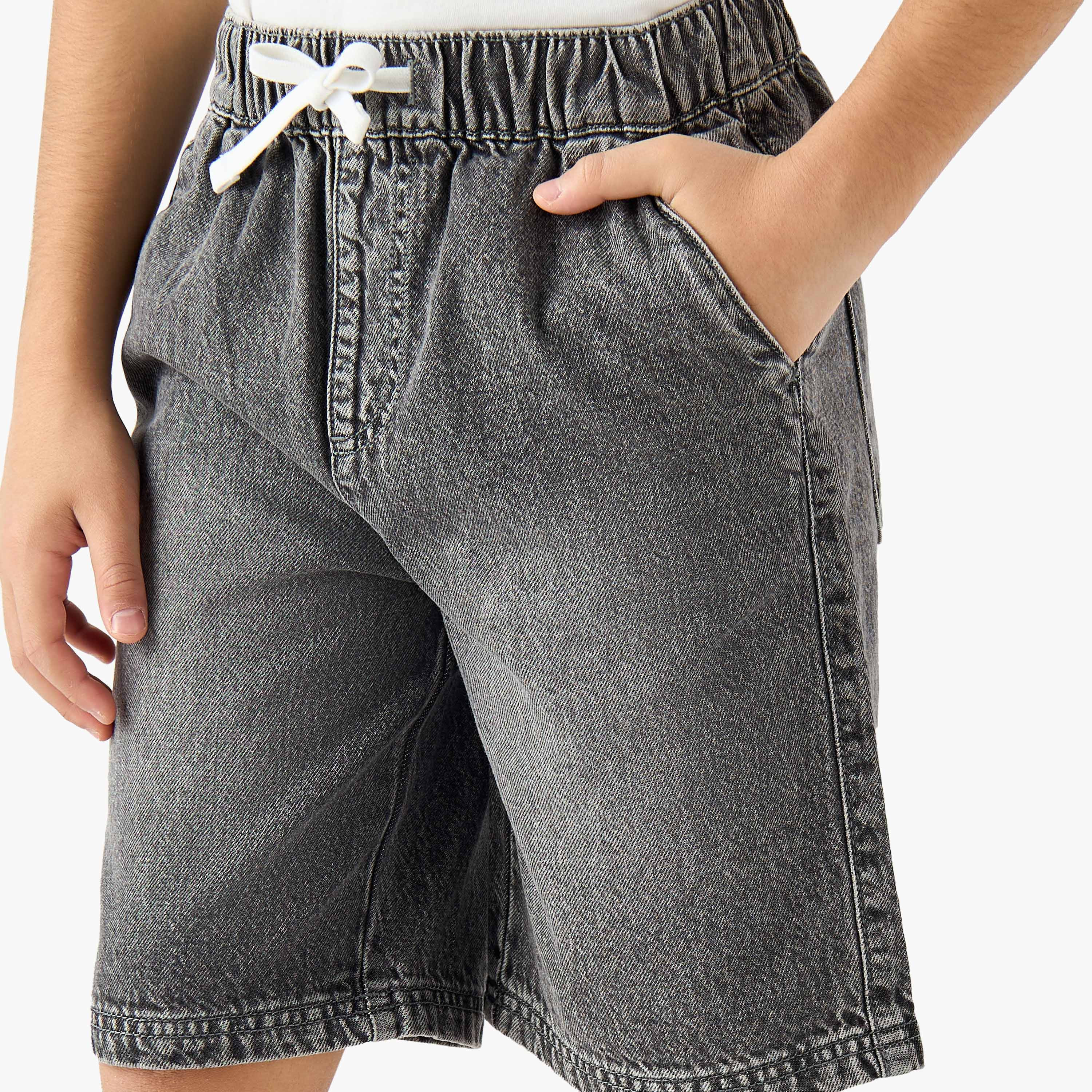 شورت دينم بخصر مطاطي برباط من جونيورز-boys-clothing-bottoms-shorts-image-2