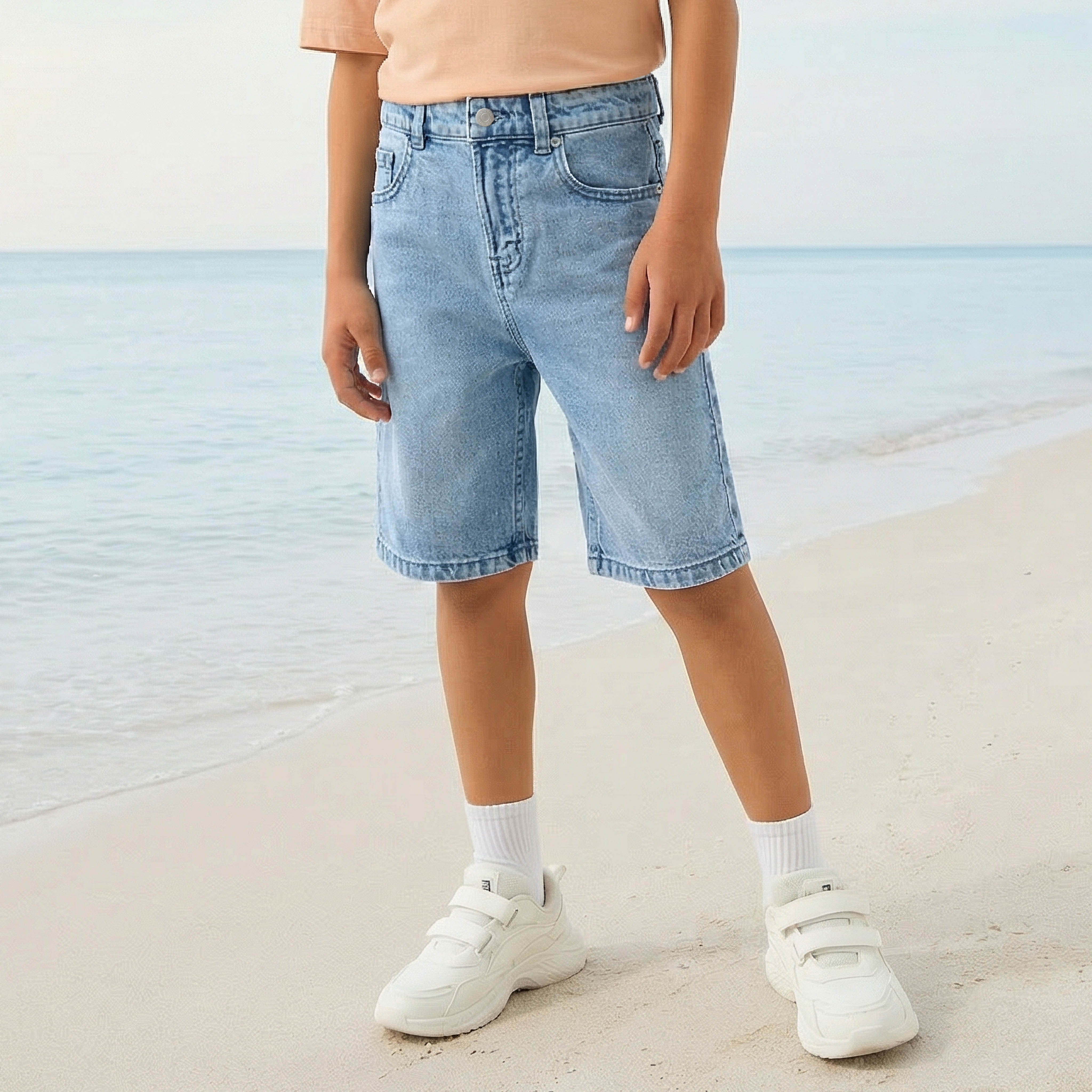 شورت دينم بزر إغلاق وجيوب من جونيورز-boys-clothing-bottoms-shorts-image-1