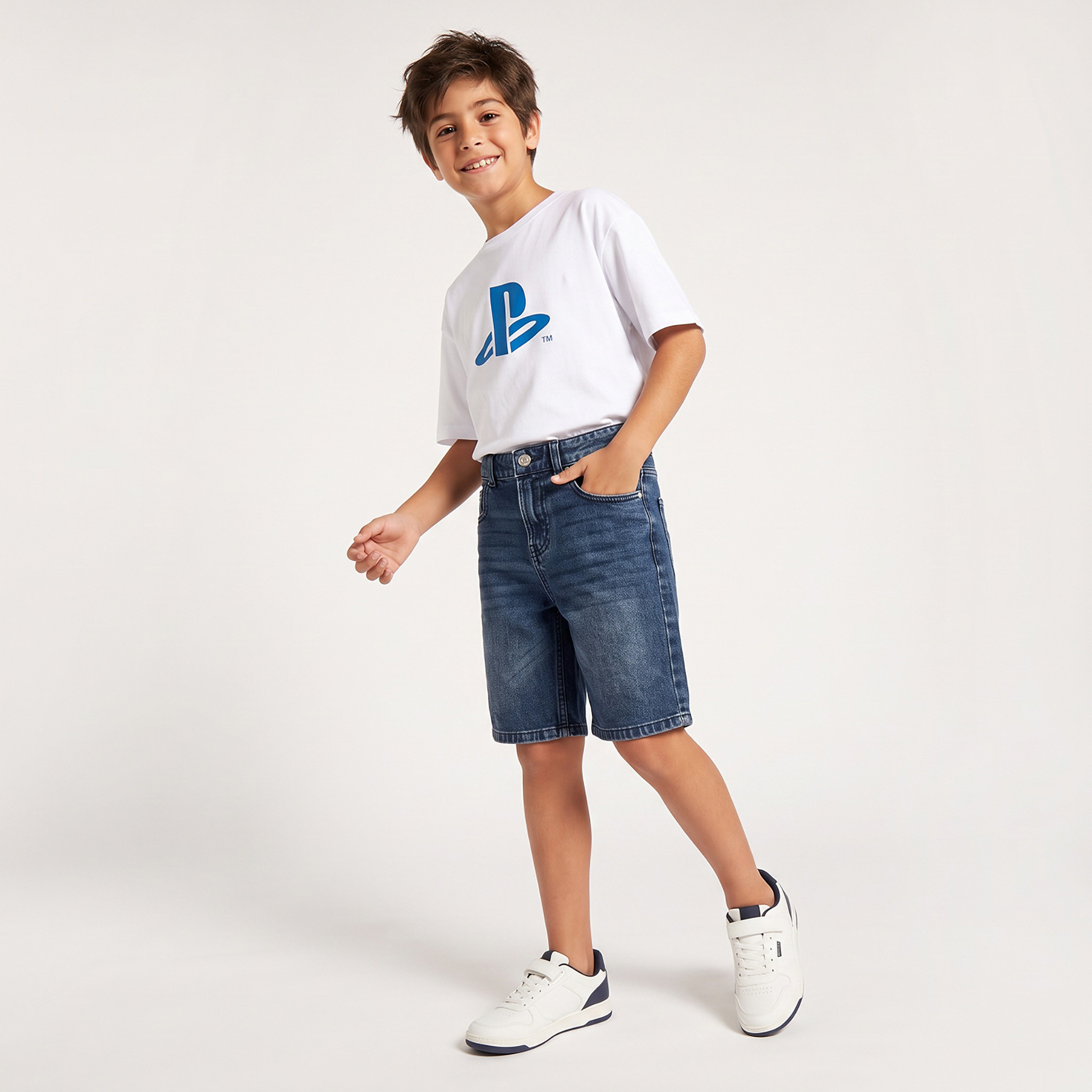 شورت دينم بخصر بزر إغلاق وجيب من جونيورز-boys-clothing-bottoms-shorts-image-2