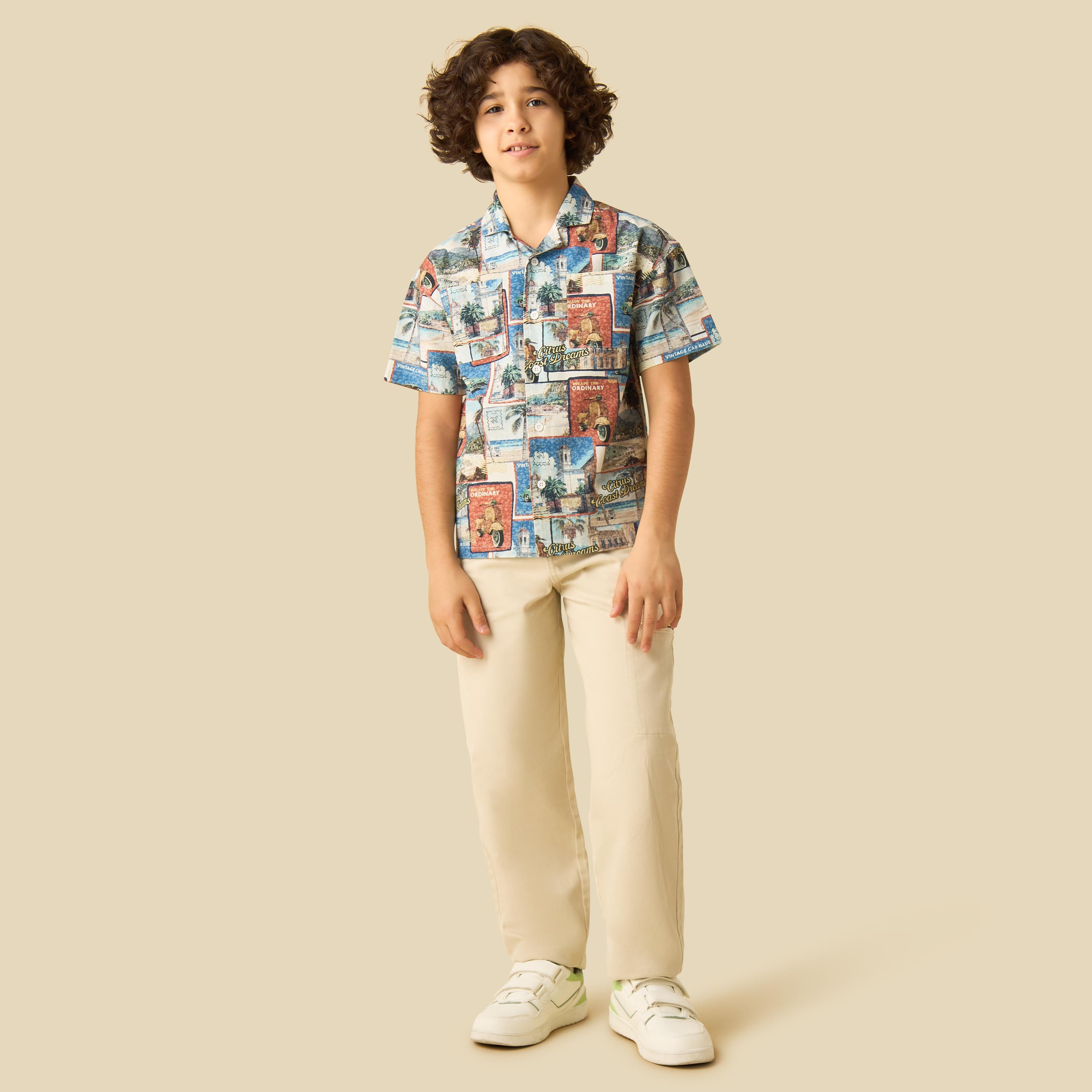 Juniors Short Sleeve Shirt with Print-boys-clothing-shirts-image-2