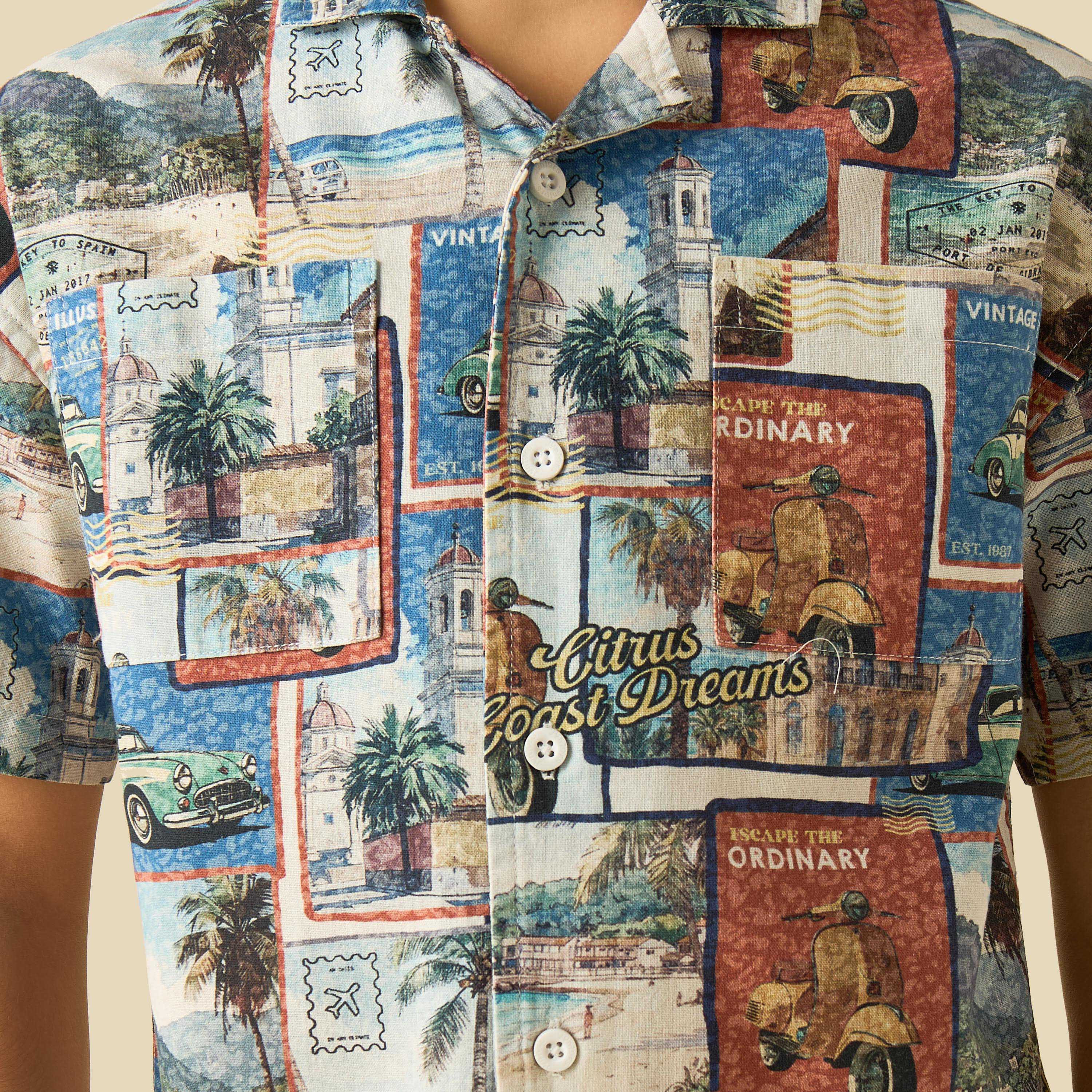 Juniors Short Sleeve Shirt with Print-boys-clothing-shirts-image-5