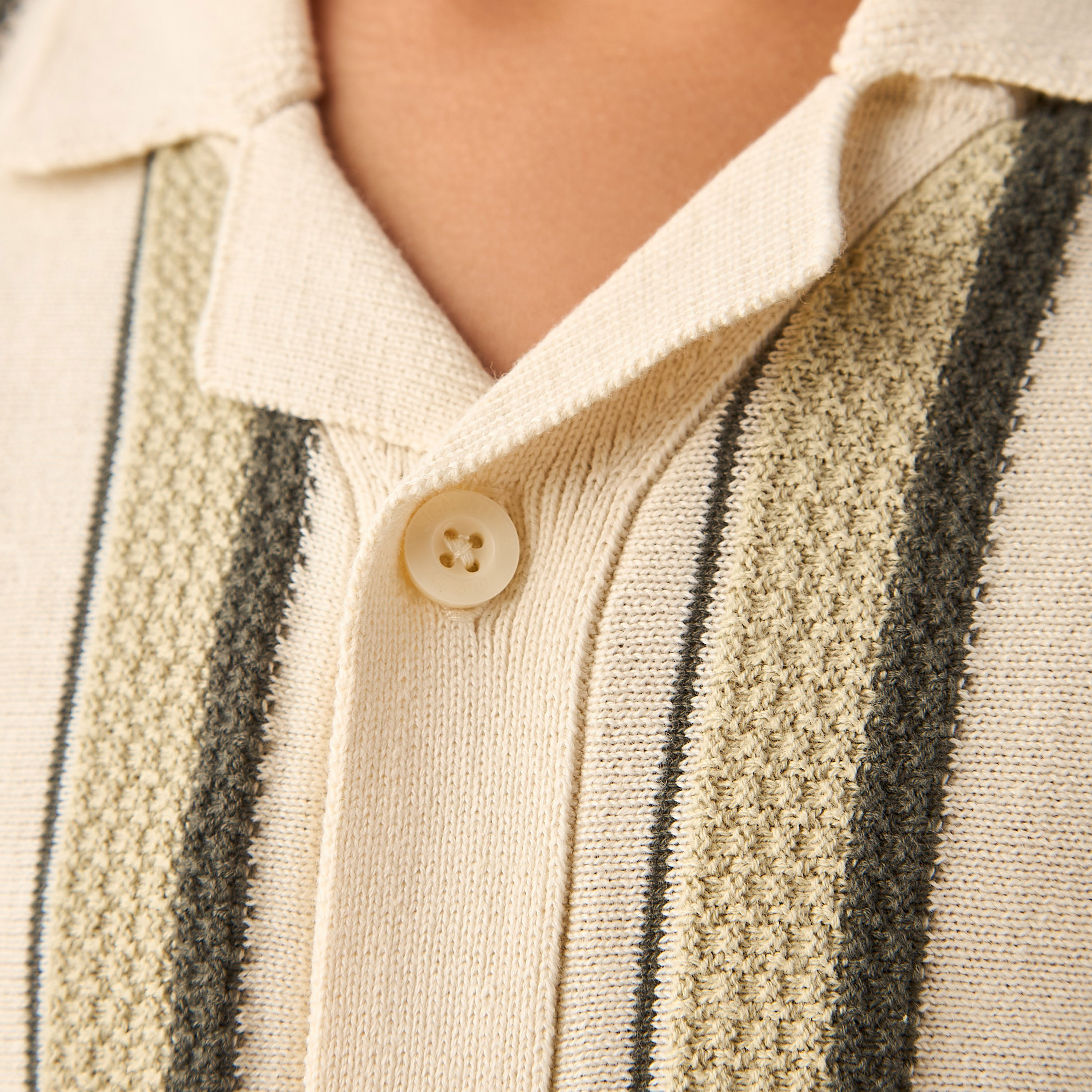 Juniors Short Sleeves Shirt with Stripes-boys-clothing-shirts-image-5