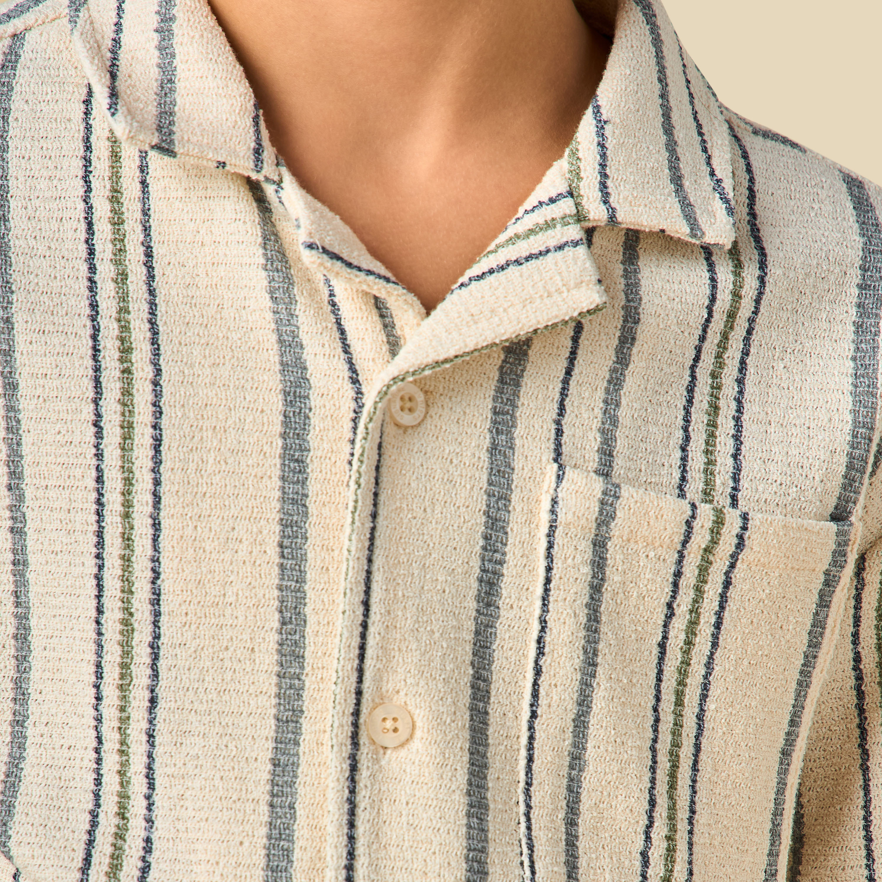 Juniors Short Sleeves Shirt with Stripes-boys-clothing-shirts-image-4