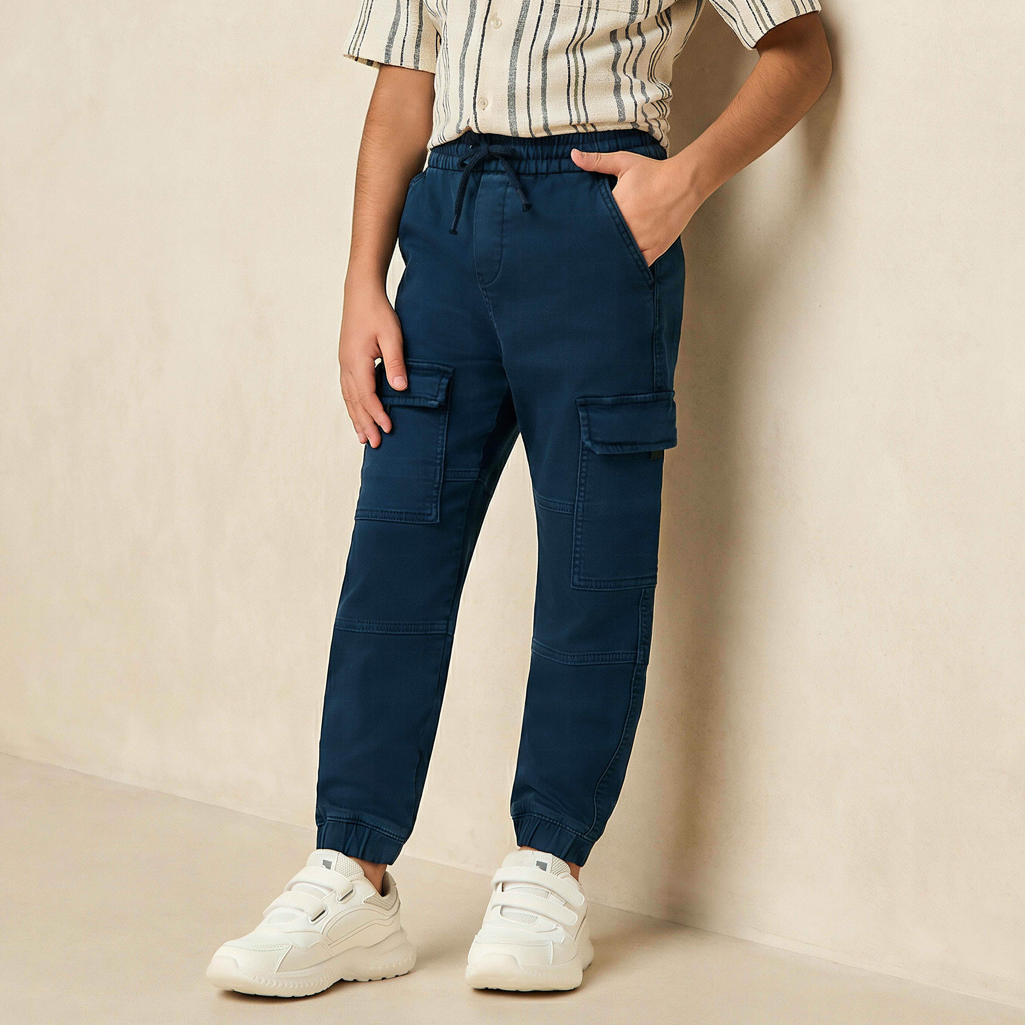 Juniors Joggers with Cargo Pockets, Drawstring Waist-boys-clothing-bottoms-joggersandtrackpants-image-1