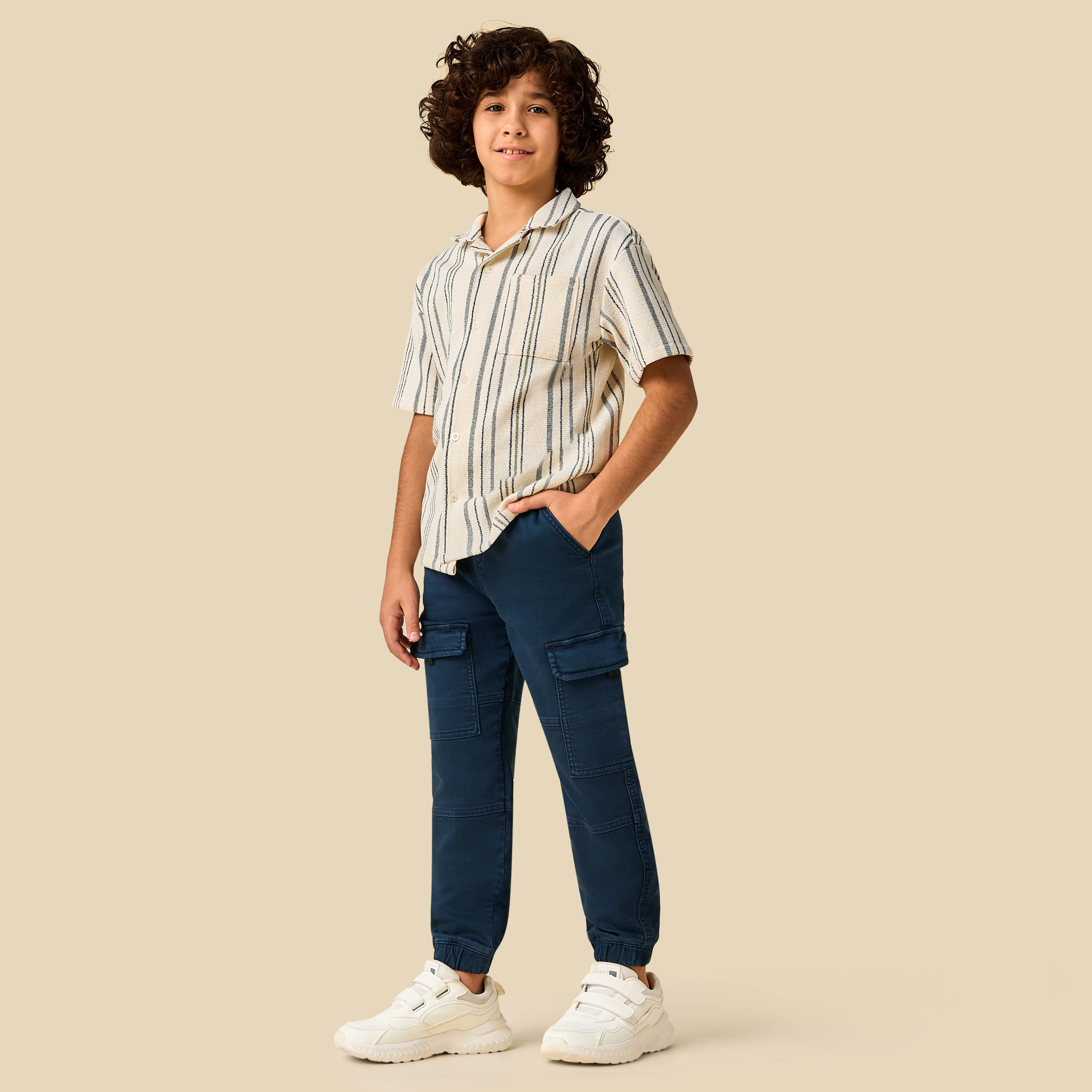 Juniors Joggers with Cargo Pockets, Drawstring Waist-boys-clothing-bottoms-joggersandtrackpants-image-2