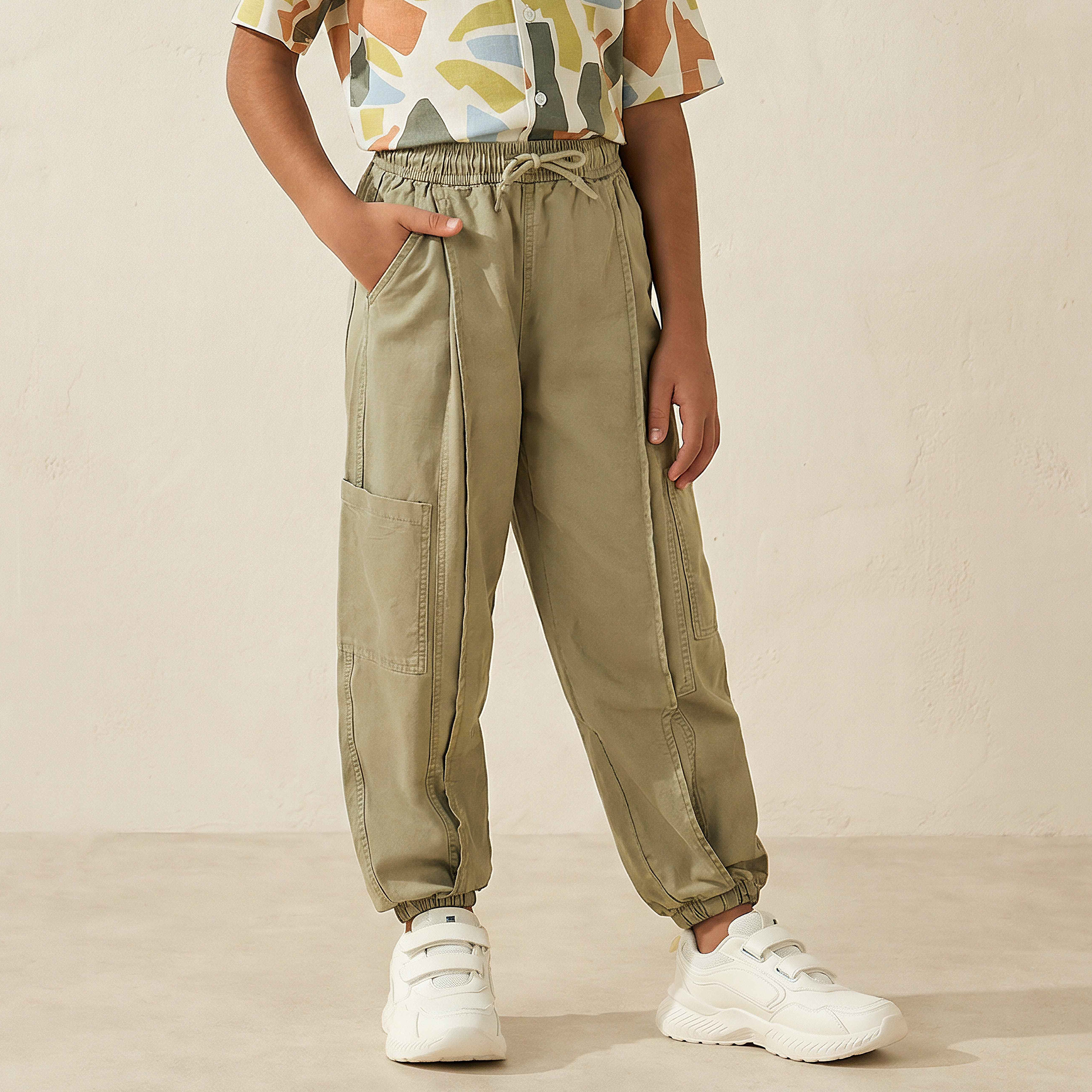 Juniors Joggers with Cargo Pockets, Drawstring Waist-boys-clothing-bottoms-joggersandtrackpants-image-1