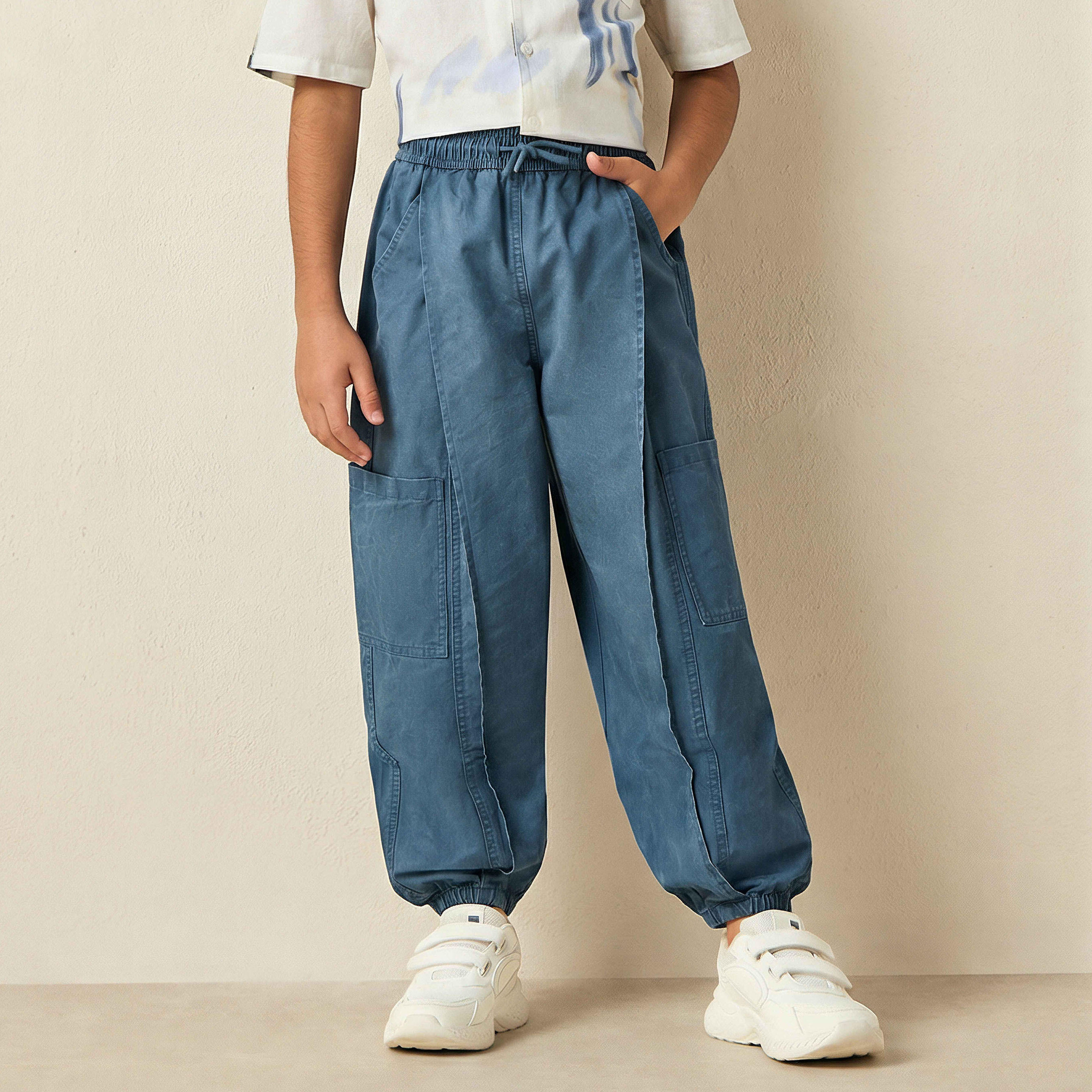 Juniors Joggers with Cargo Pockets, Drawstring Waist-boys-clothing-bottoms-joggersandtrackpants-image-1