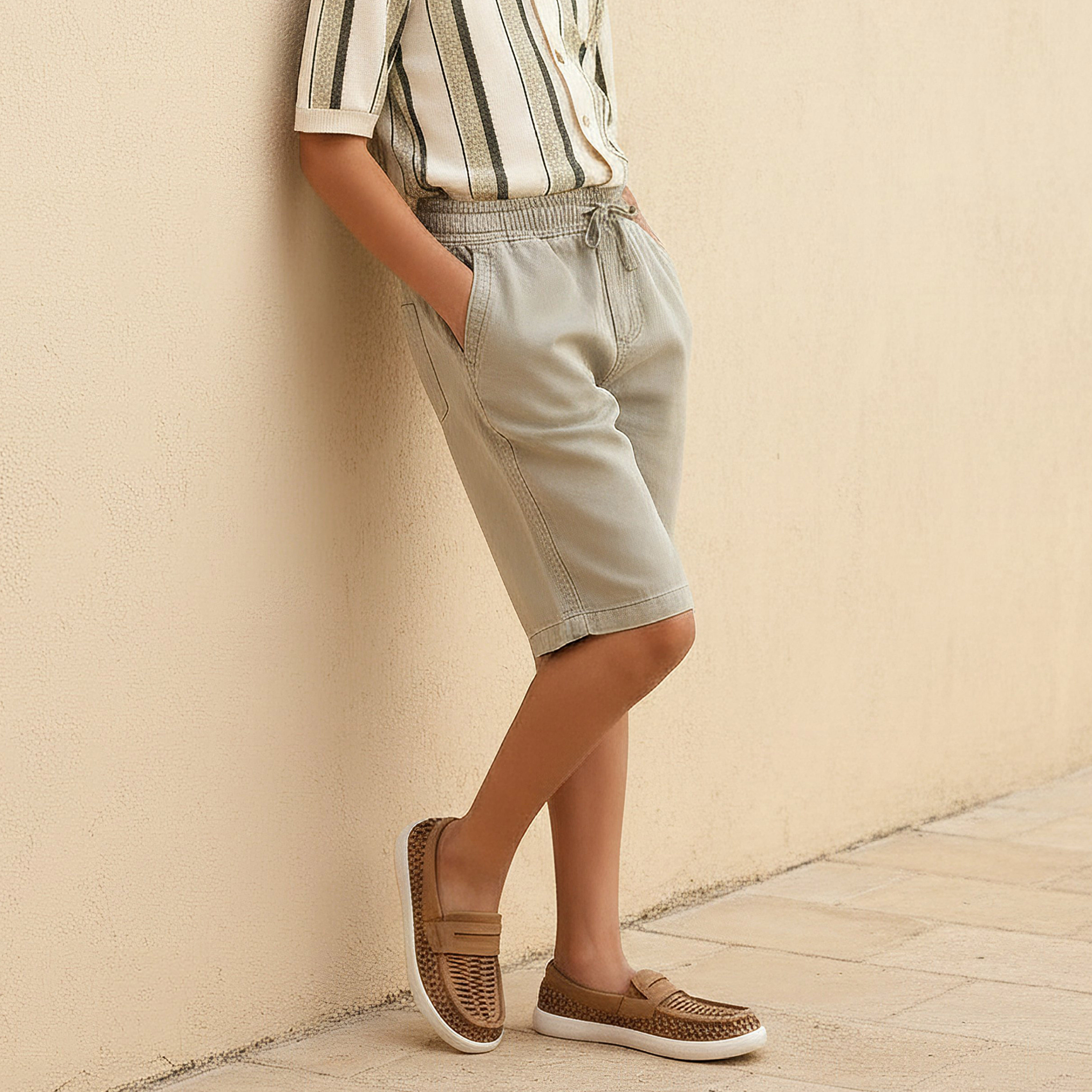 Juniors Elasticated Drawstring Shorts with Pockets-boys-clothing-bottoms-shorts-image-1