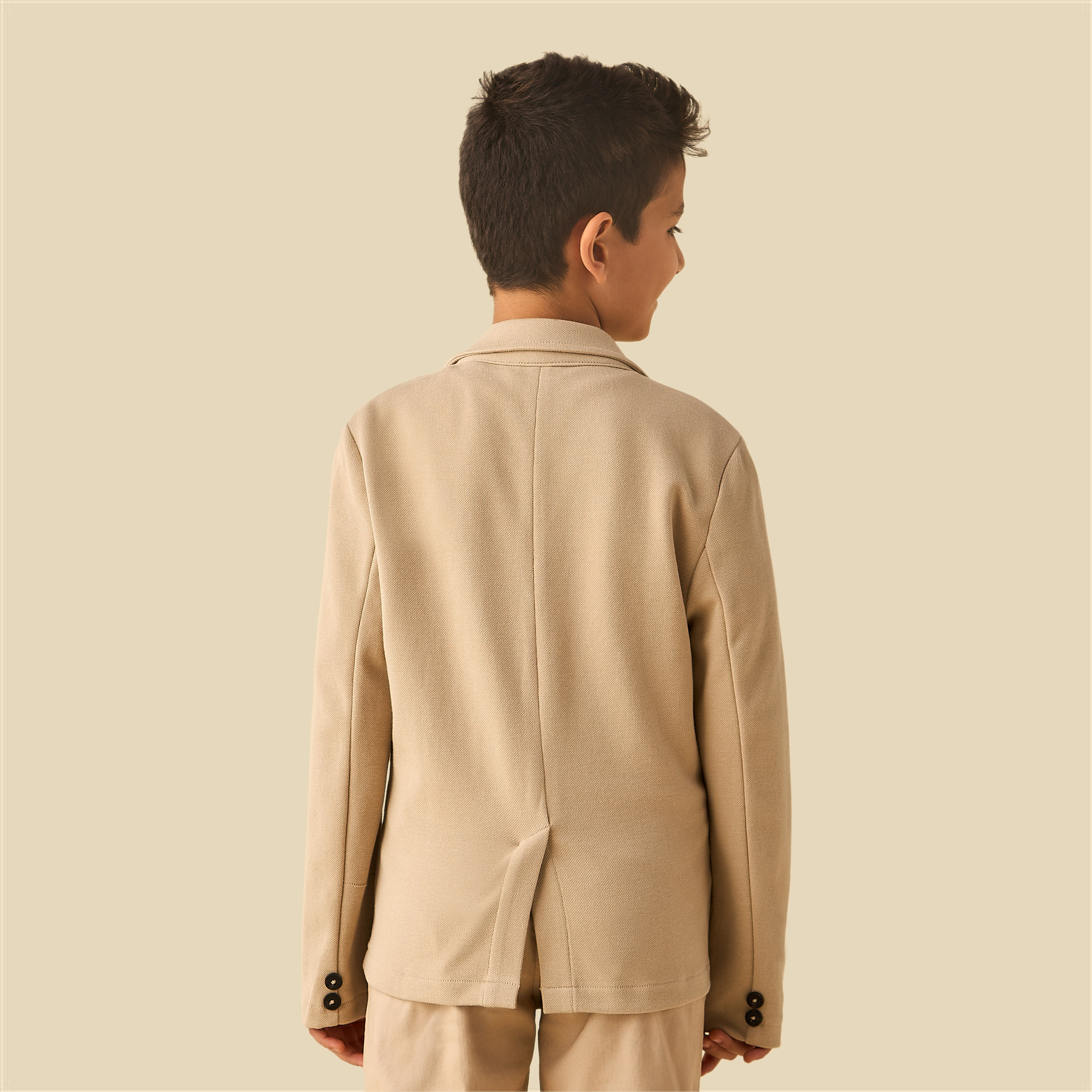 Juniors Solid Blazer with Long Sleeves-boys-clothing-jacketsandcoats-image-4