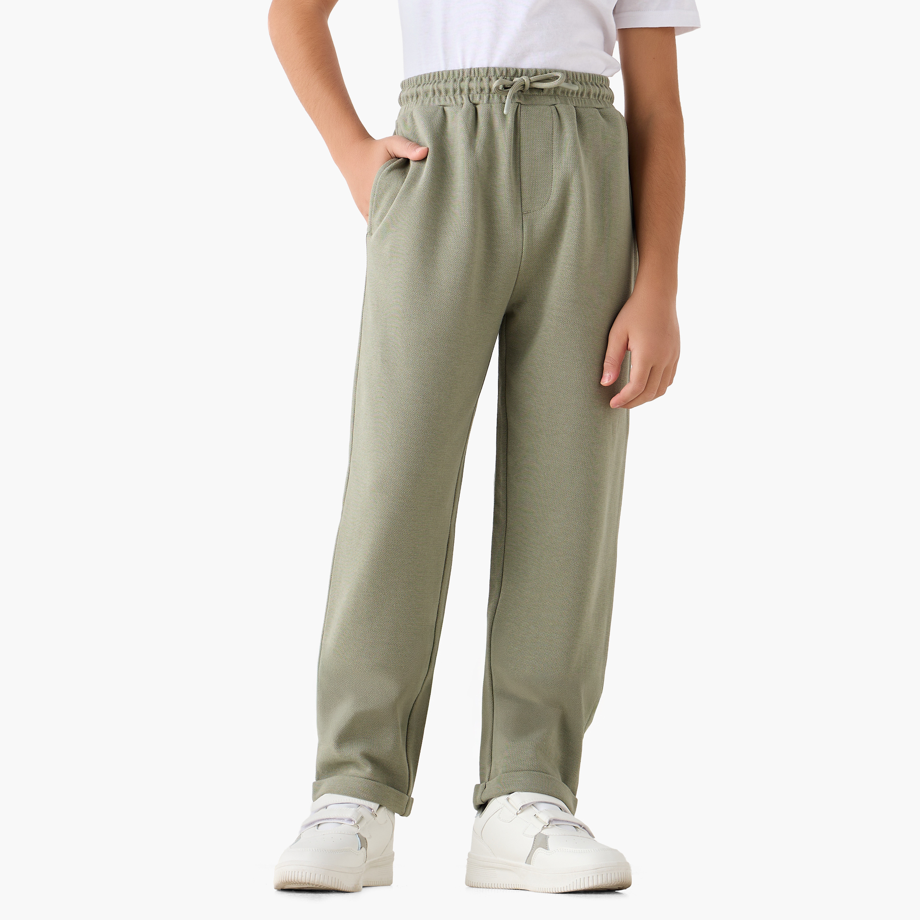 Juniors High Neck Long Sleeves Jacket and Track Pants Set with Panel Detail-boys-clothing-setsandcoords-image-5