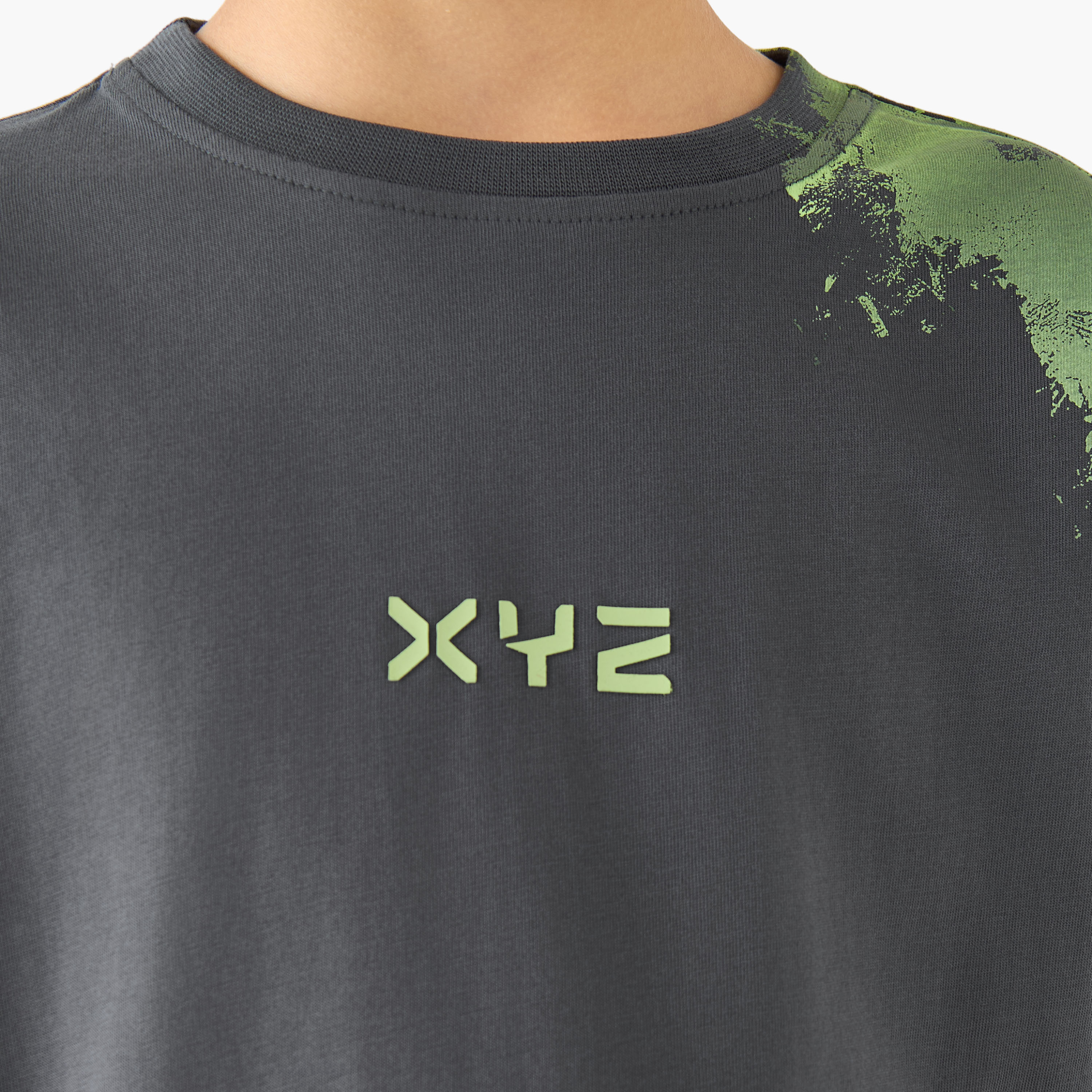 XYZ Crew Neck Short Sleeves T-shirt with Abstract Print-boys-clothing-sportswear-tops-image-5