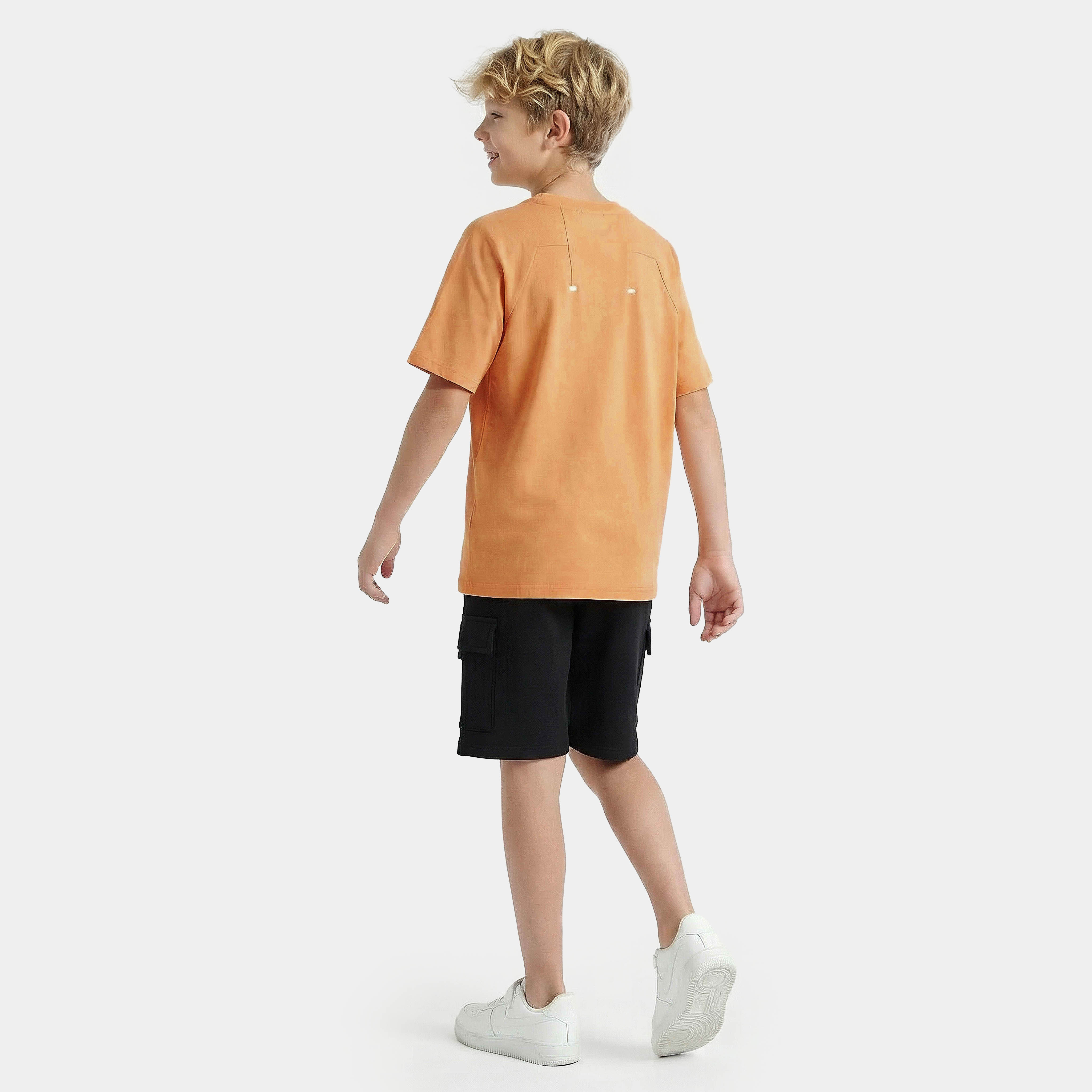 تيشيرت بطبعات وياقة ضيقة وأكمام قصيرة من إكس واي زي-boys-clothing-sportswear-tops-image-3