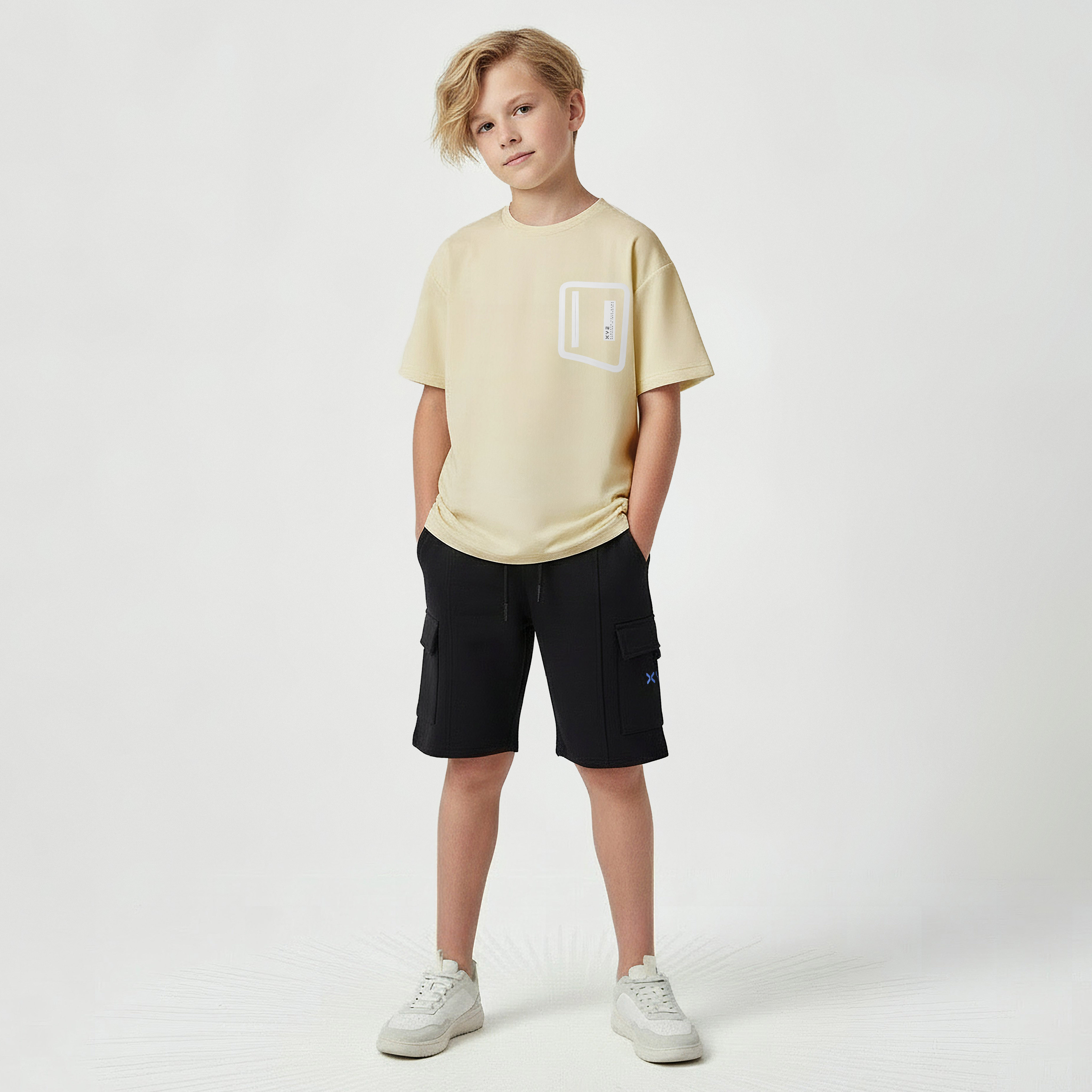 XYZ Crew Neck Short Sleeves T-shirt with Graphic Print-boys-clothing-sportswear-tops-image-2