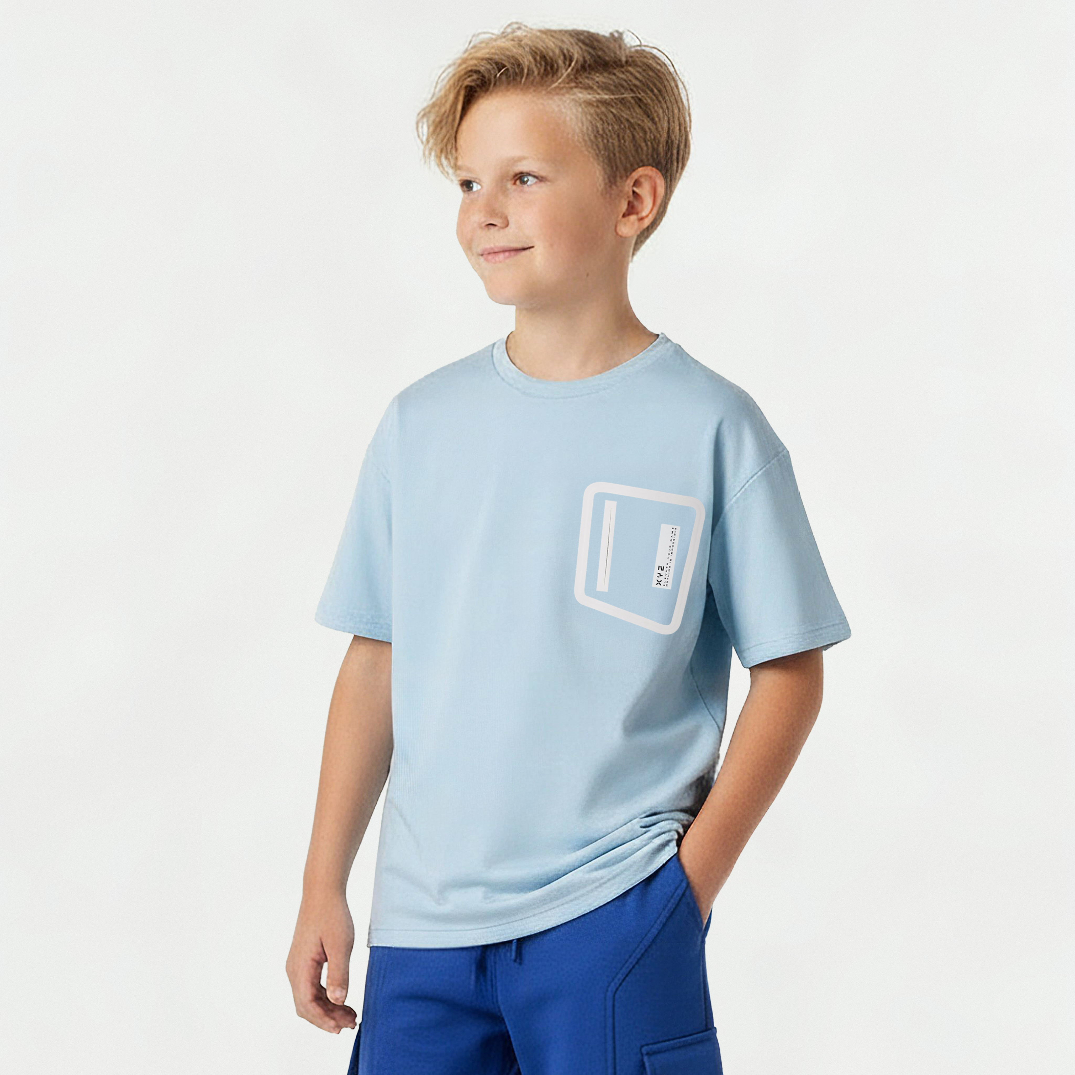 XYZ Crew Neck Short Sleeves T-shirt with Logo-sports-boys-clothing-tops-image-1