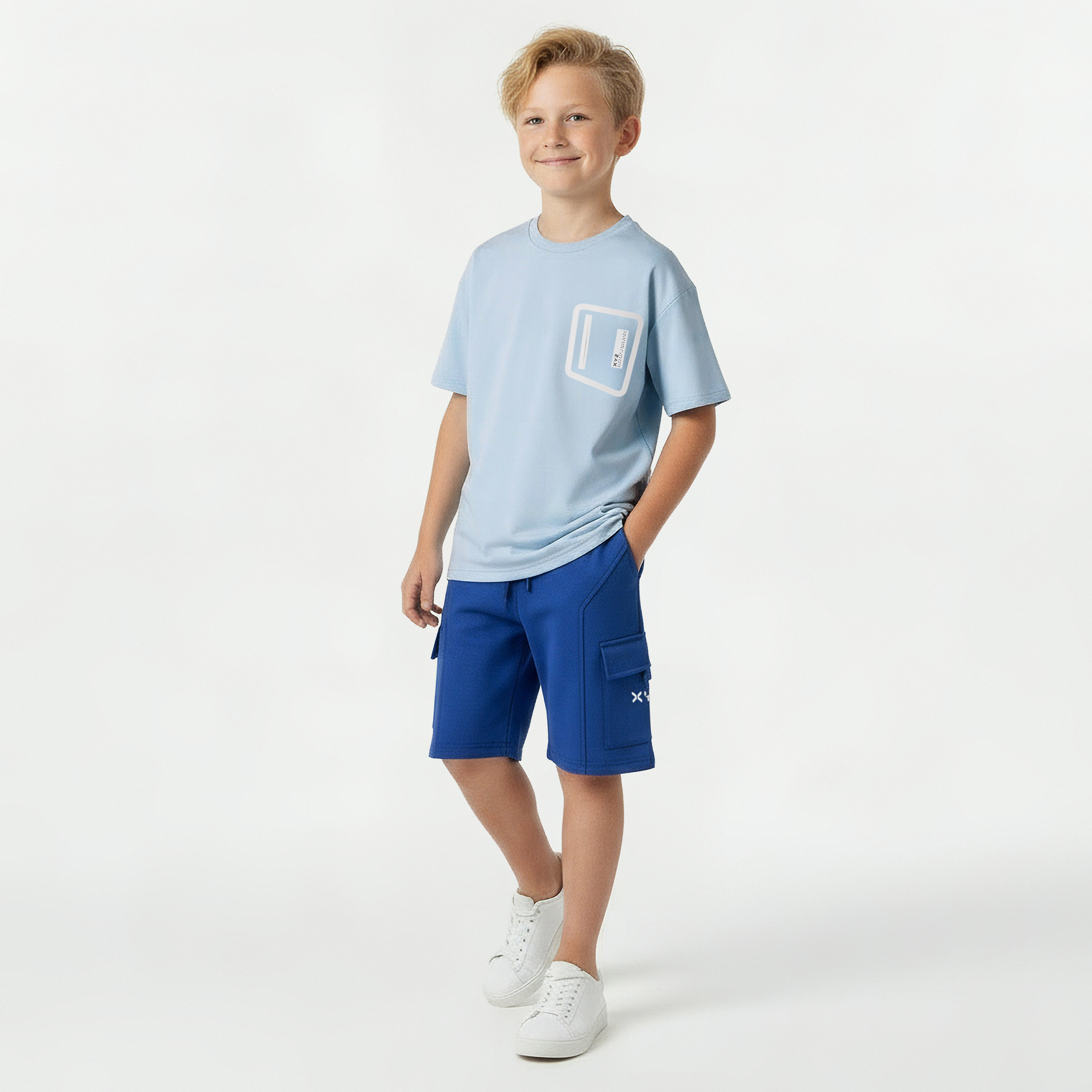XYZ Crew Neck Short Sleeves T-shirt with Logo-sports-boys-clothing-tops-image-2
