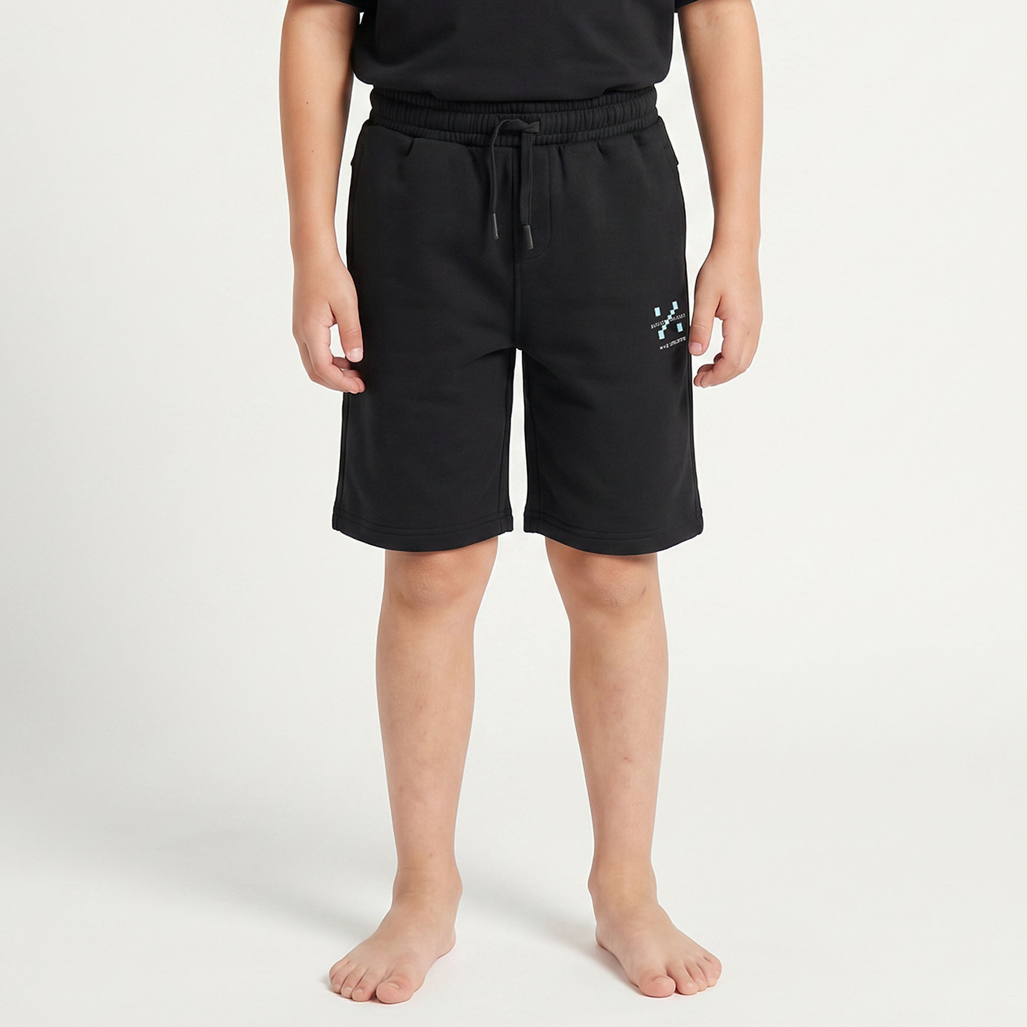XYZ Knee-Length Drawstring Waist Shorts with Pockets-sports-boys-clothing-bottoms-shorts-image-1