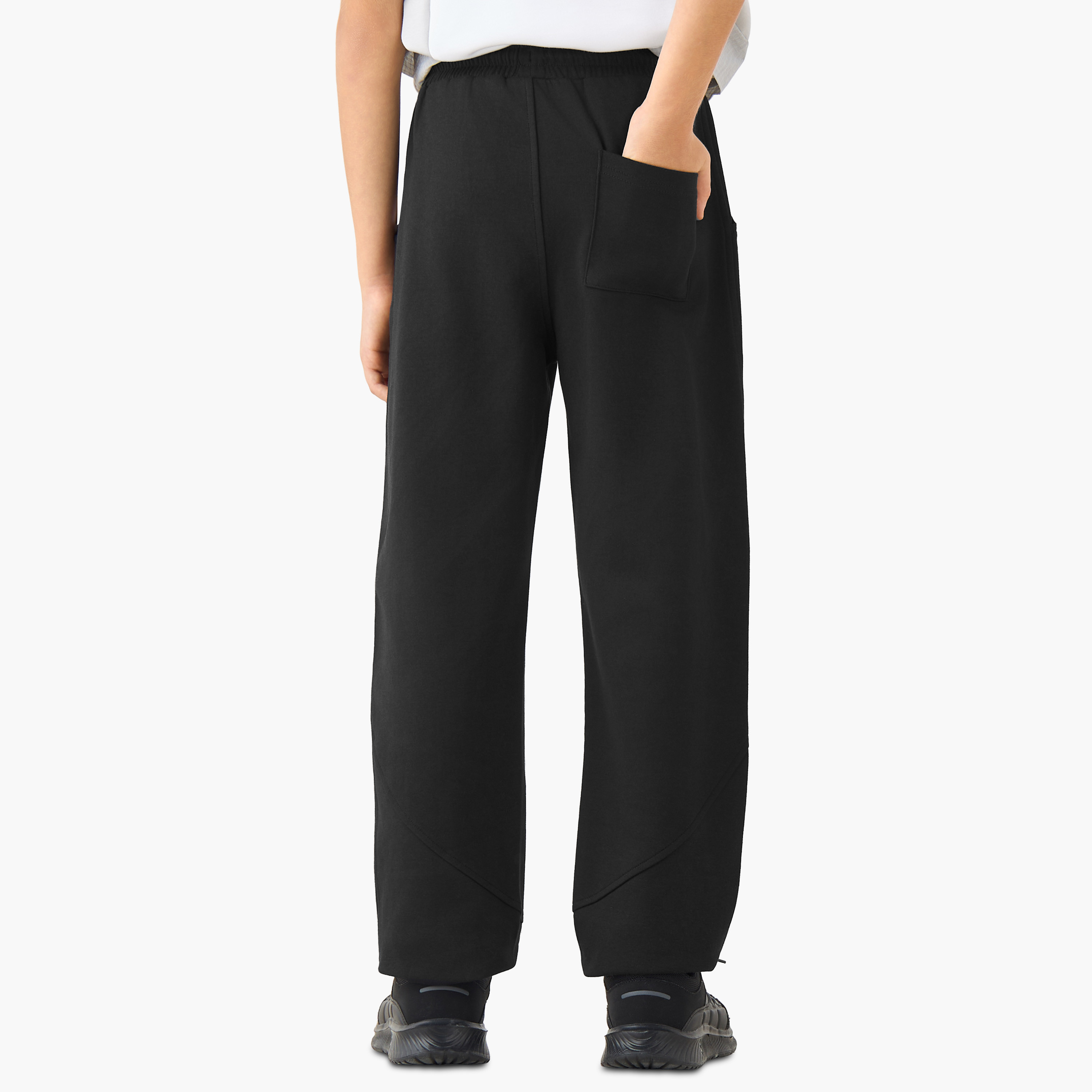 بنطلون رياضيبتصميم ألواح وخصر مطاطي برباط من إكس واي زي-boys-clothing-bottoms-joggersandtrackpants-image-3