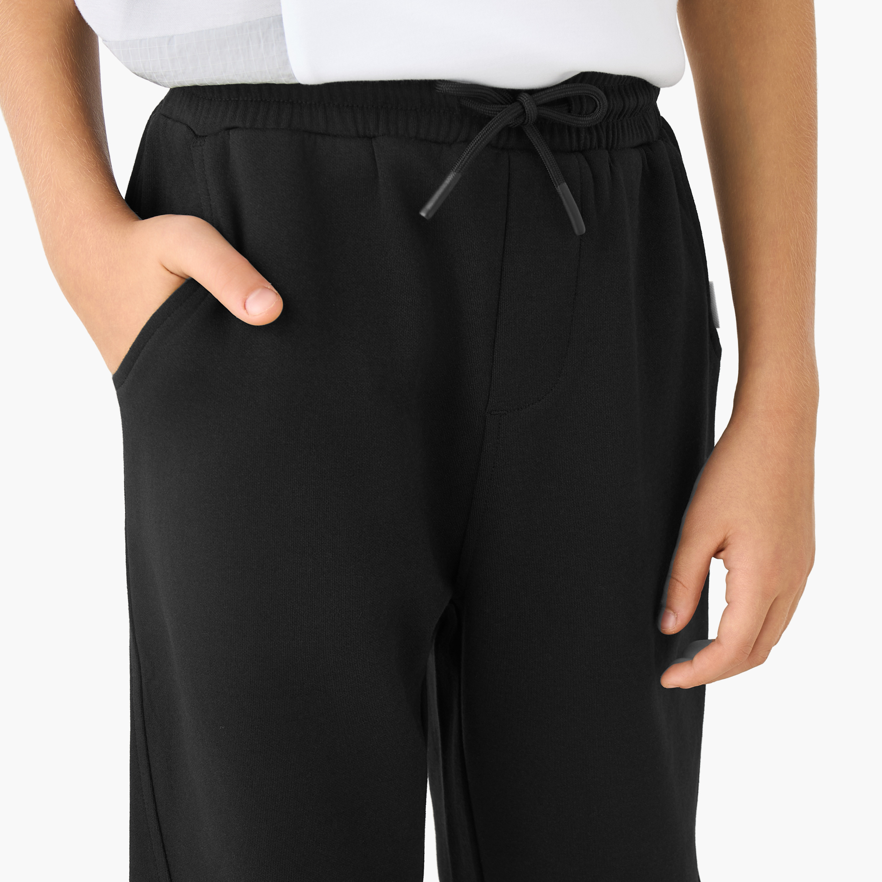 بنطلون رياضيبتصميم ألواح وخصر مطاطي برباط من إكس واي زي-boys-clothing-bottoms-joggersandtrackpants-image-2