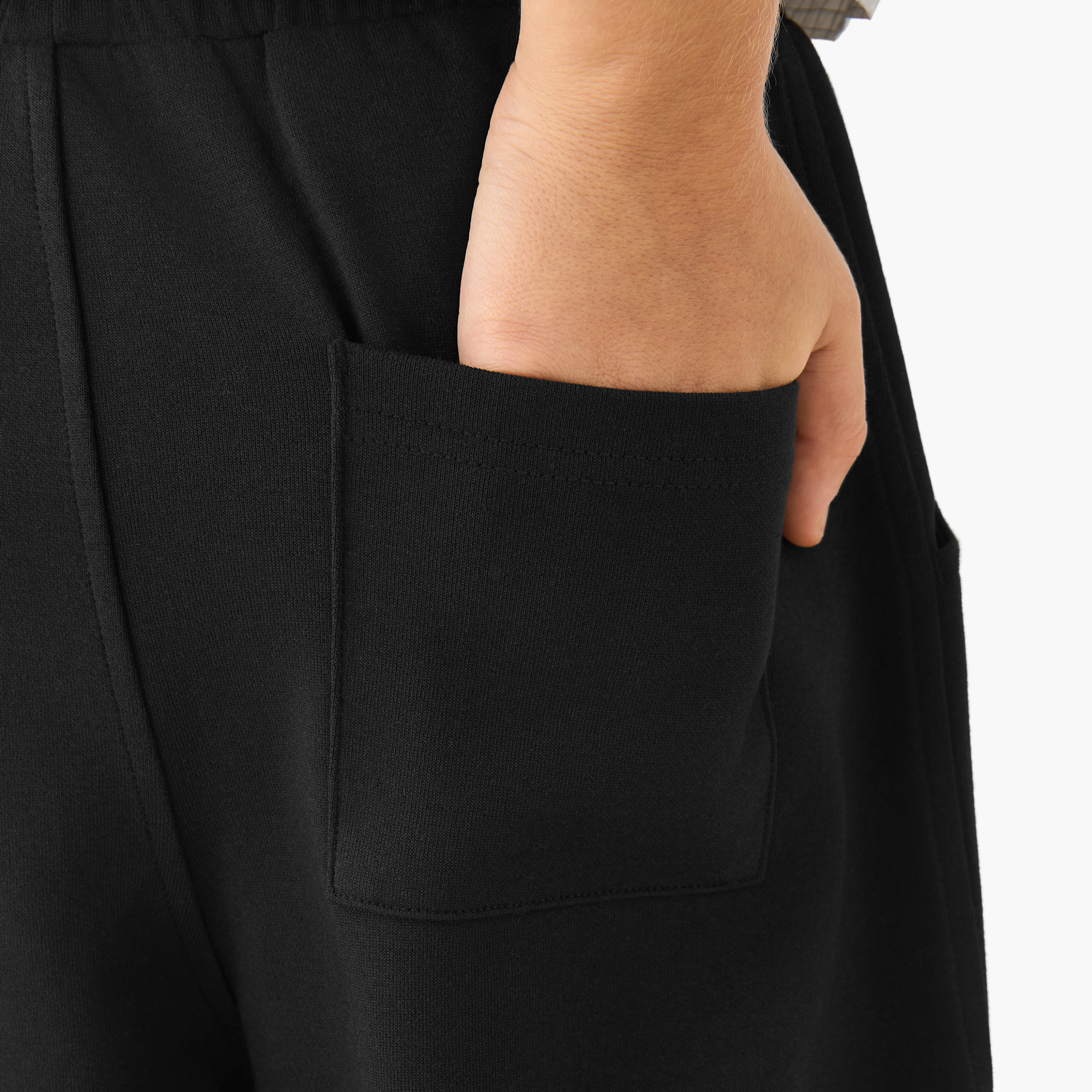 بنطلون رياضيبتصميم ألواح وخصر مطاطي برباط من إكس واي زي-boys-clothing-bottoms-joggersandtrackpants-image-1