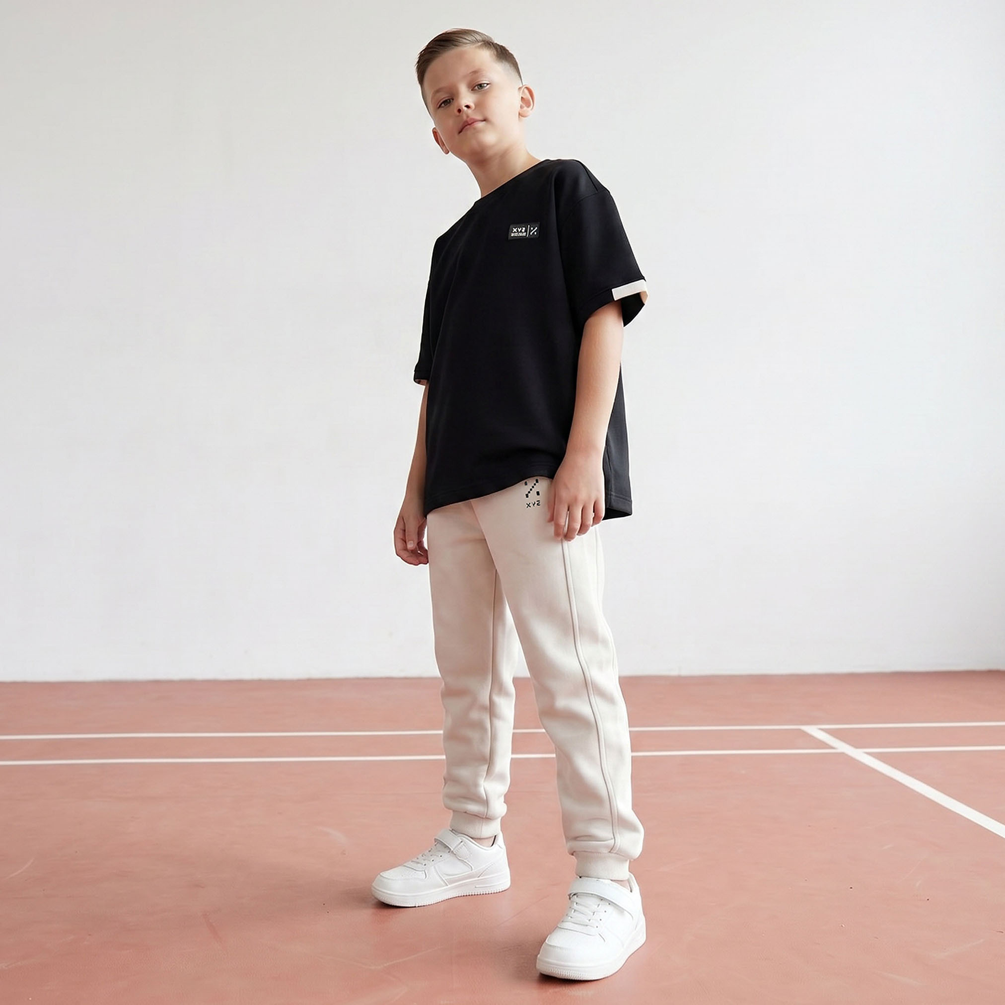 بنطلون رياضي بخصر مطاطي ورباط وجيوب من جونيورز-boys-clothing-bottoms-joggersandtrackpants-image-1