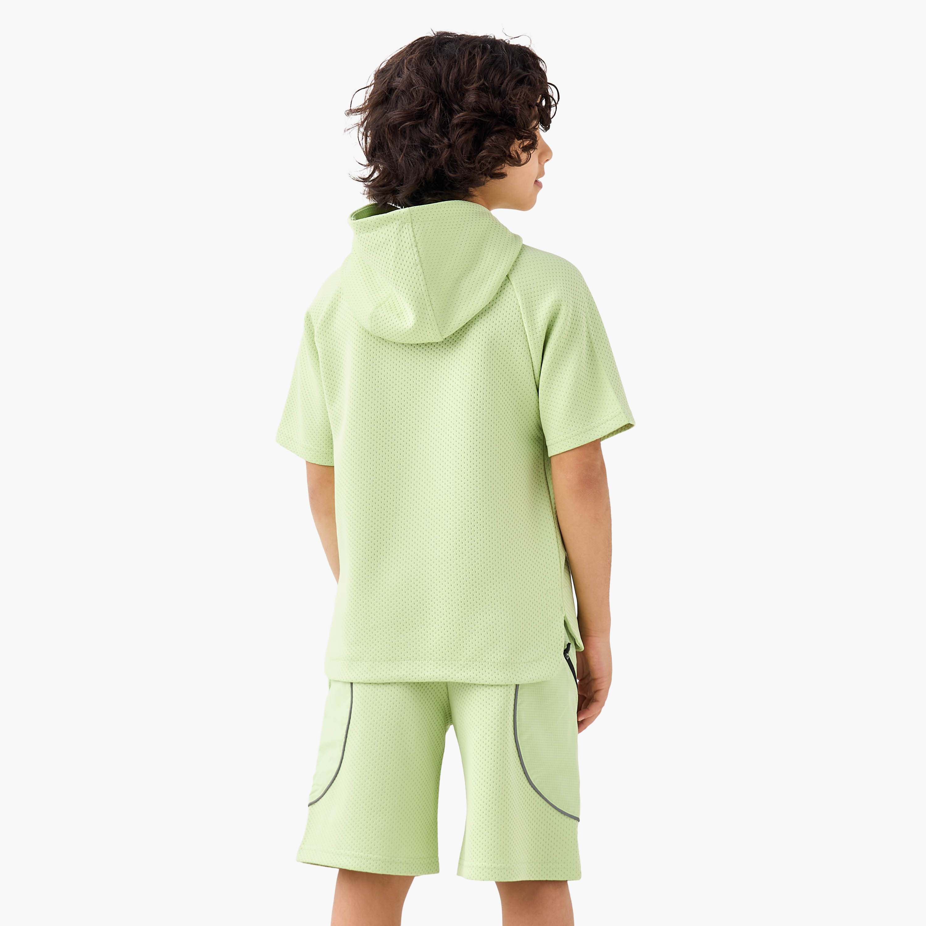 XYZ Hooded Short Sleeves T-shirt and Shorts Set with Logo Print-boys-clothing-sportswear-sets-image-5