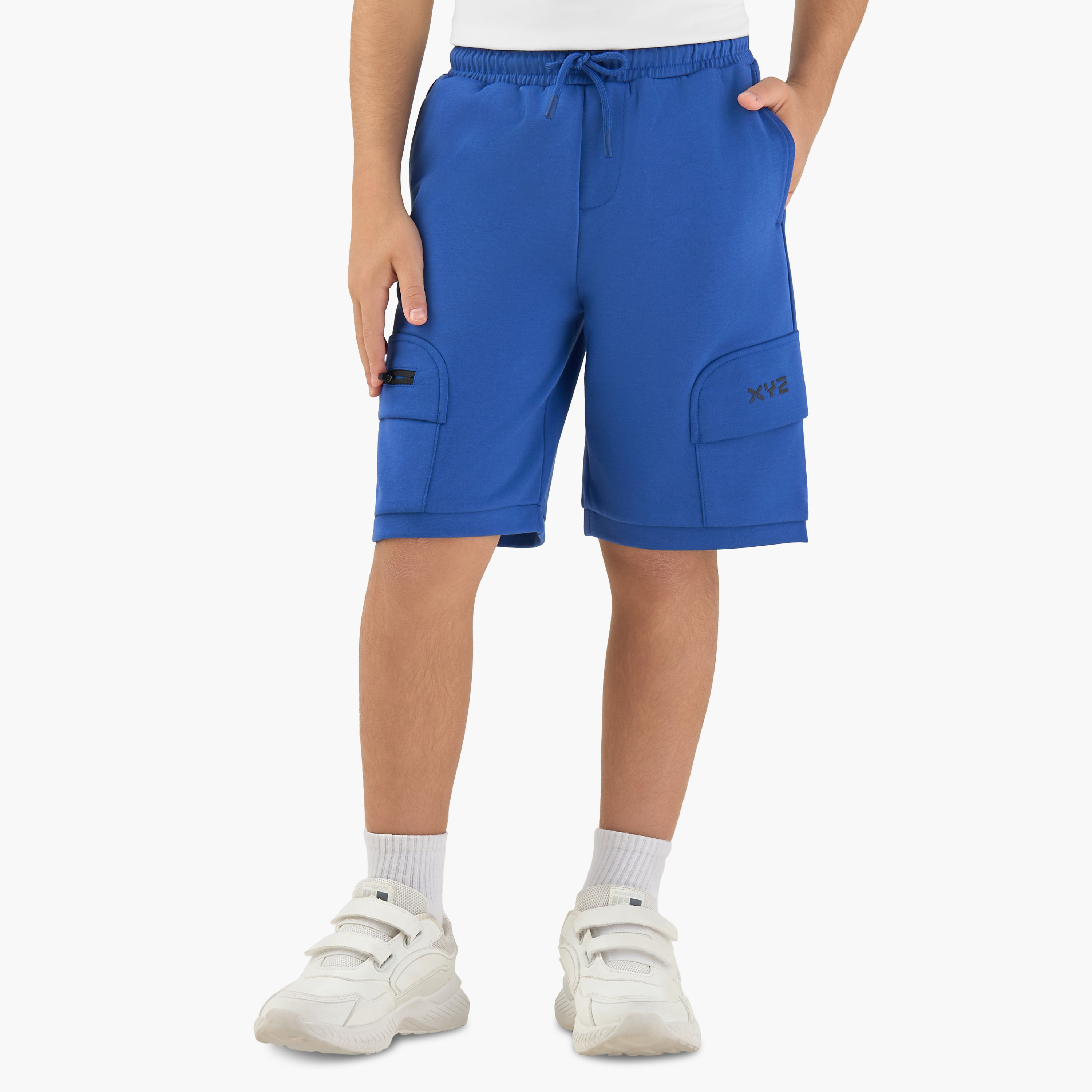 XYZ Crew Neck Short Sleeve T-shirt and Shorts Set with Drawstring Closure-sports-boys-clothing-sets-image-3