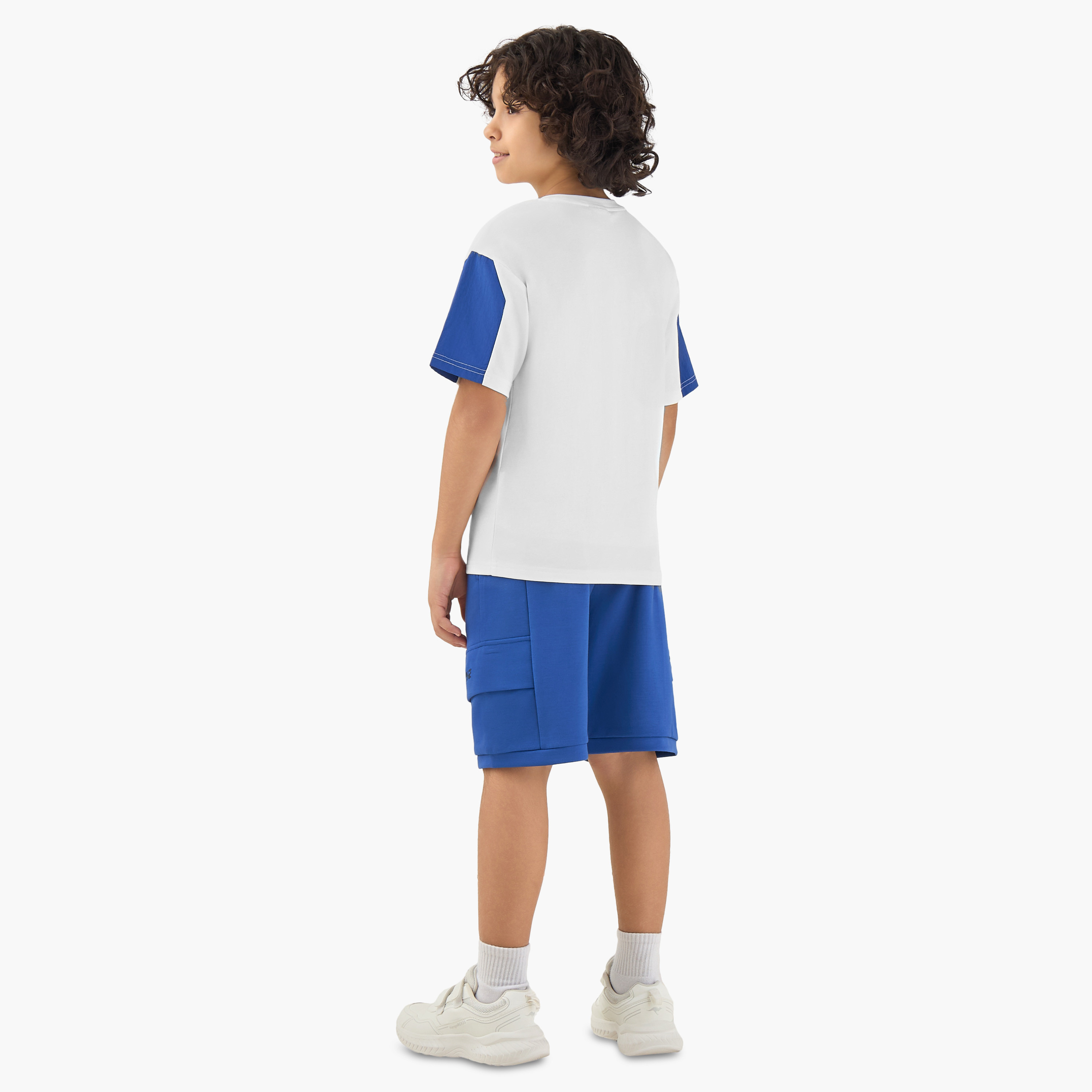 XYZ Crew Neck Short Sleeve T-shirt and Shorts Set with Drawstring Closure-sports-boys-clothing-sets-image-4