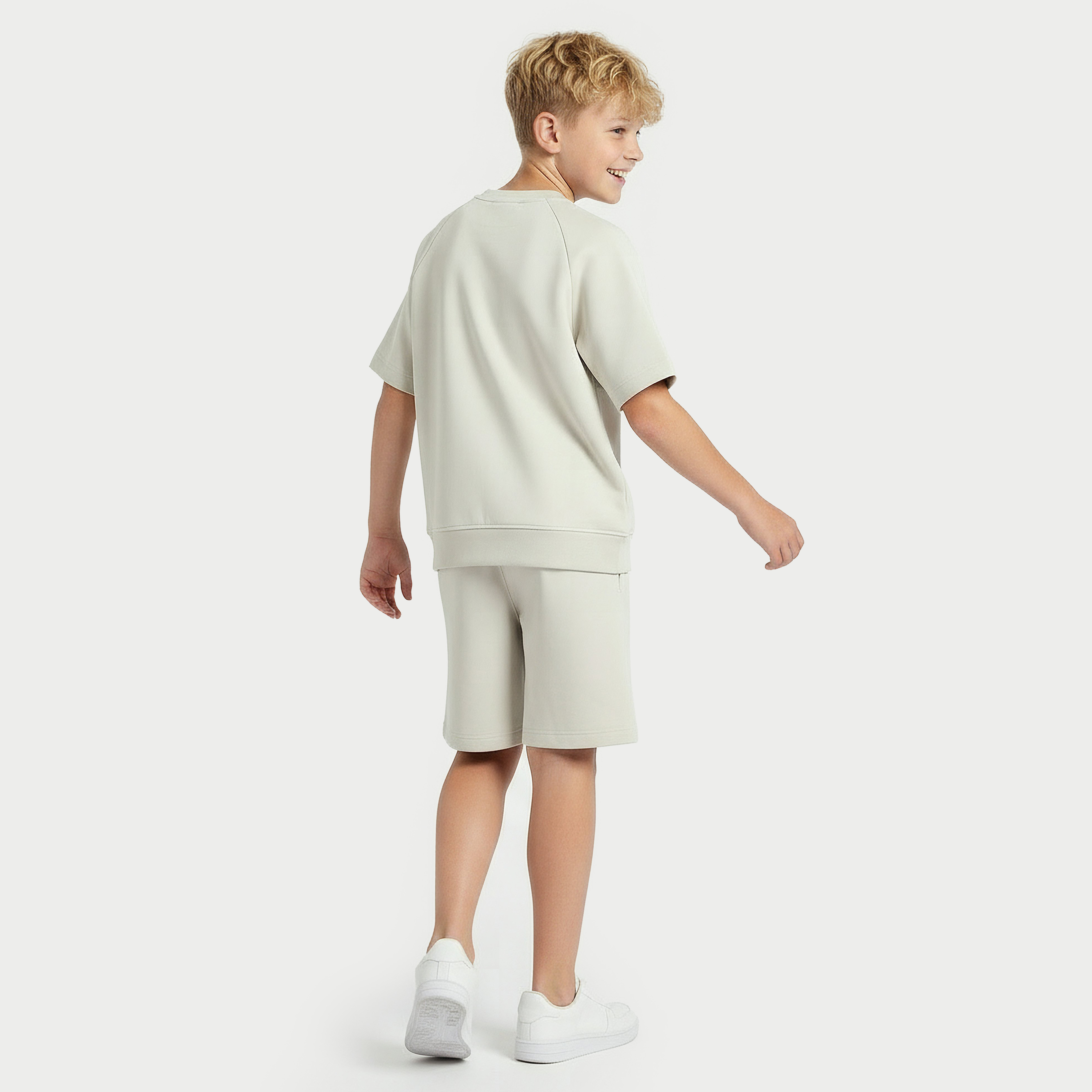 XYZ Crew Neck Short Sleeves T-shirt and Shorts Set with Print-boys-clothing-sportswear-sets-image-3