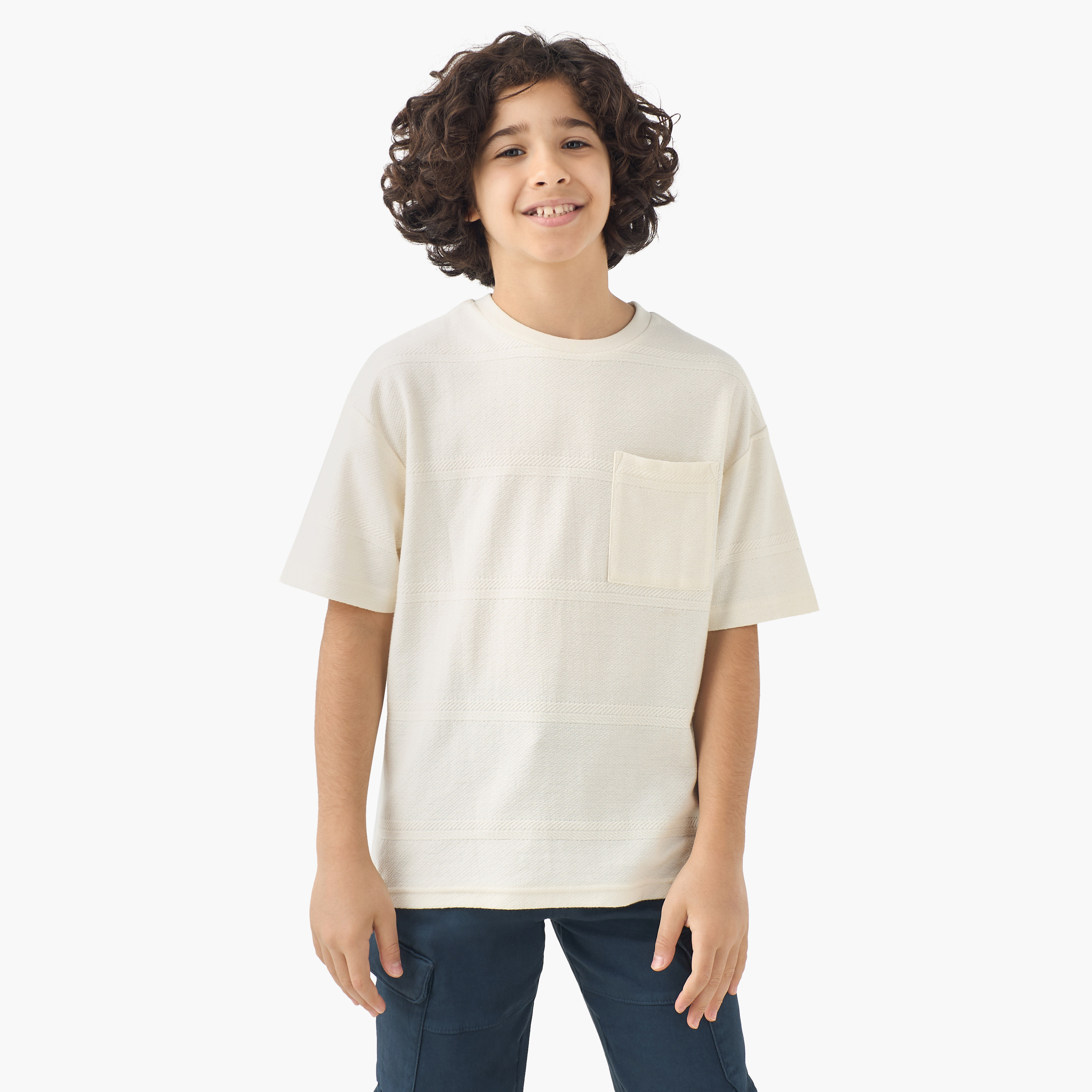Eligo Crew Neck Short Sleeves T-shirt with Pocket-boys-clothing-tshirtsandpolos-image-1