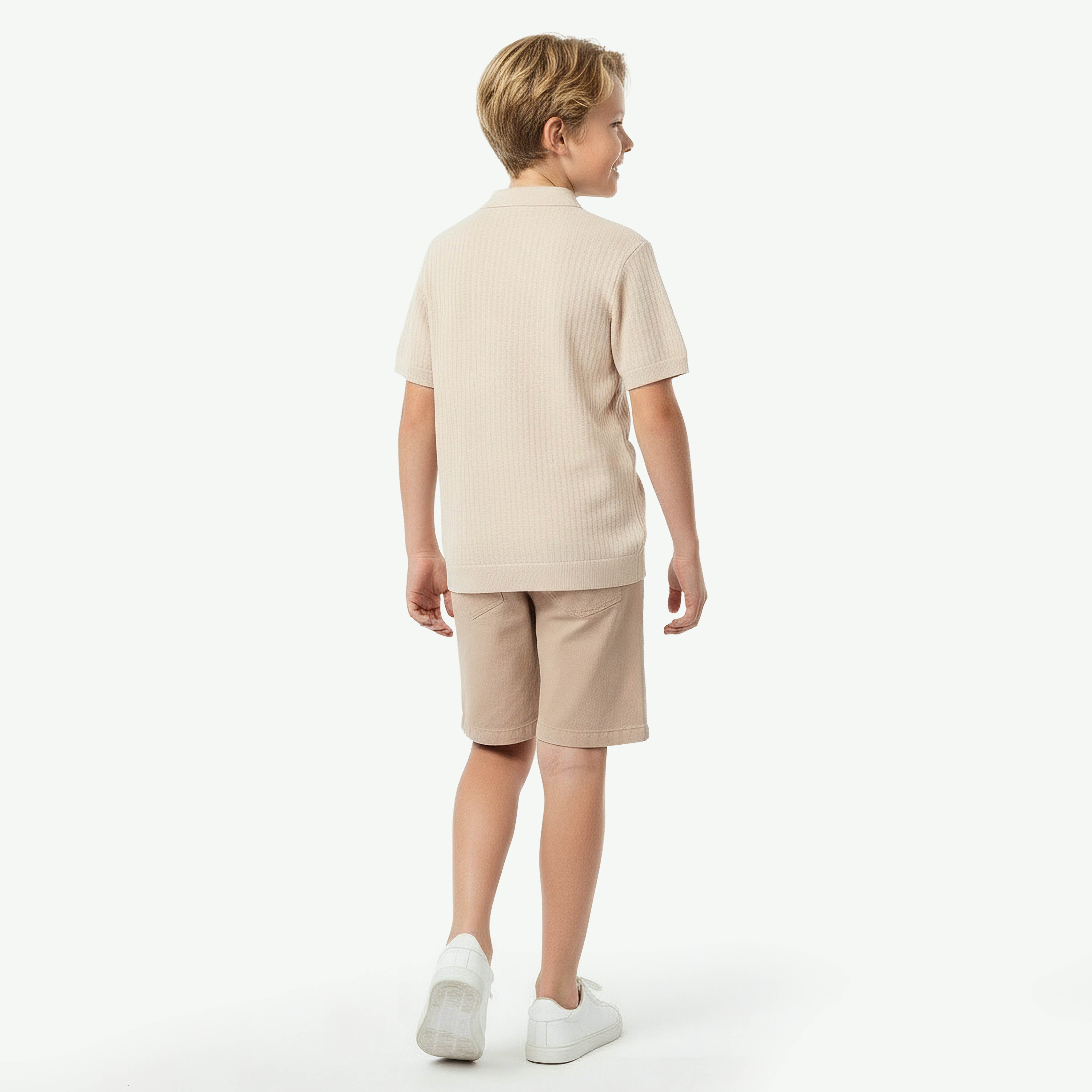 Eligo Collared Short Sleeves Polo T-shirt with Ribbed Texture-boys-clothing-tshirtsandpolos-image-3