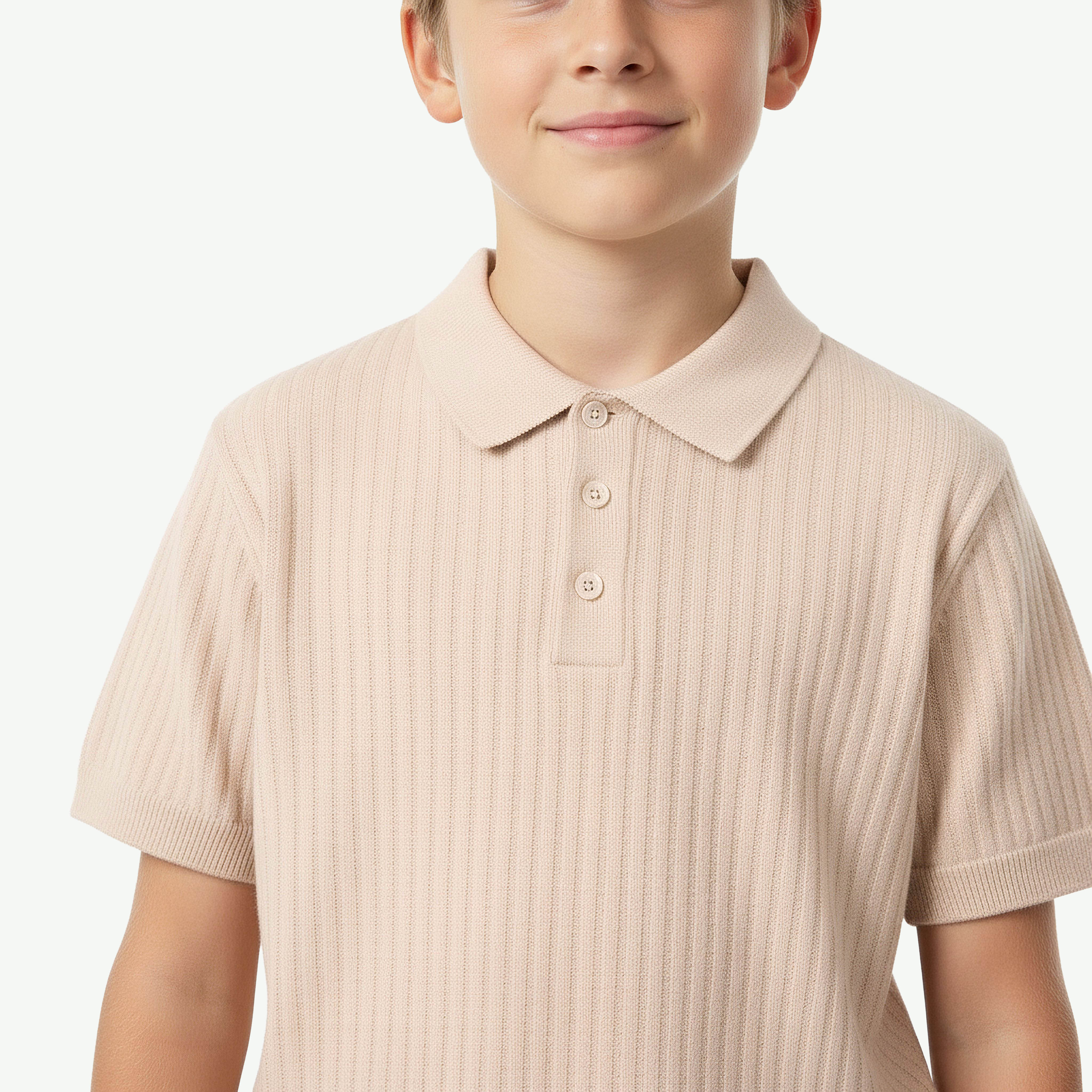 Eligo Collared Short Sleeves Polo T-shirt with Ribbed Texture-boys-clothing-tshirtsandpolos-image-4