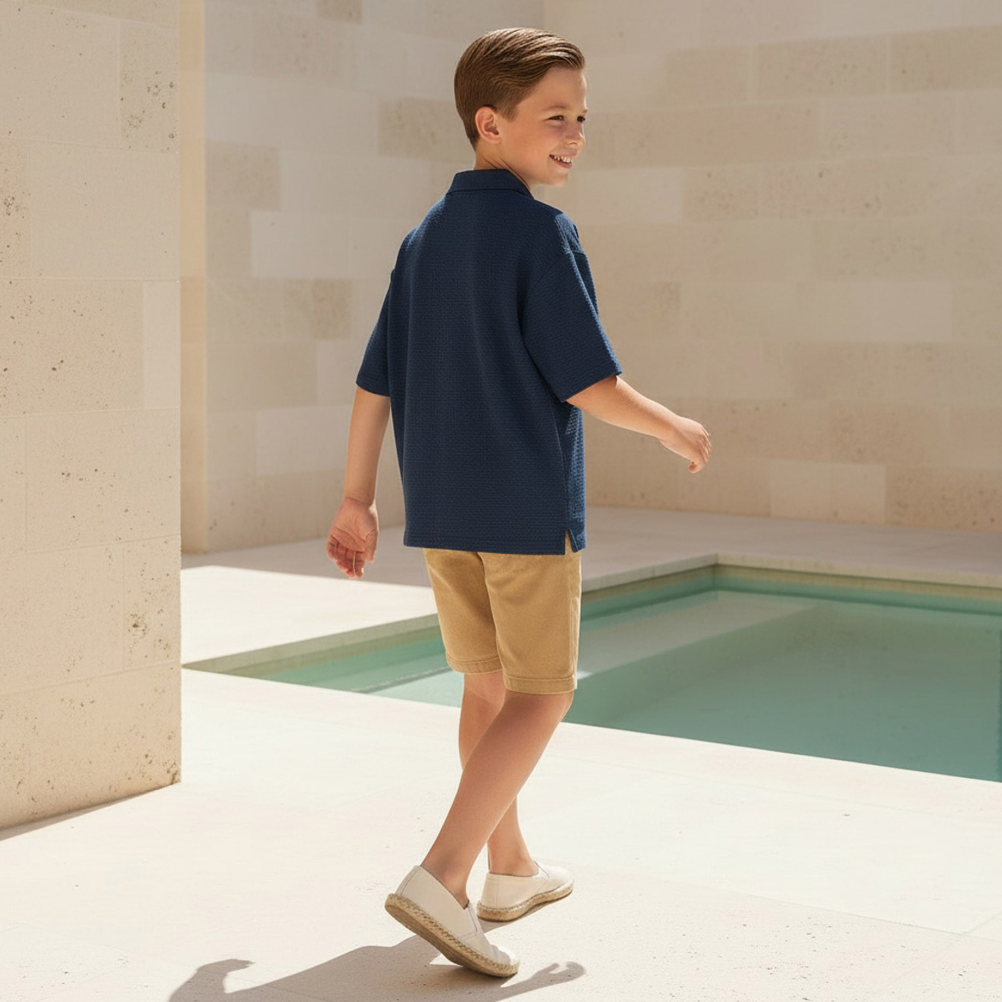 Eligo Collared Short Sleeves Polo T-shirt with Textured Design-boys-clothing-tshirtsandpolos-image-3