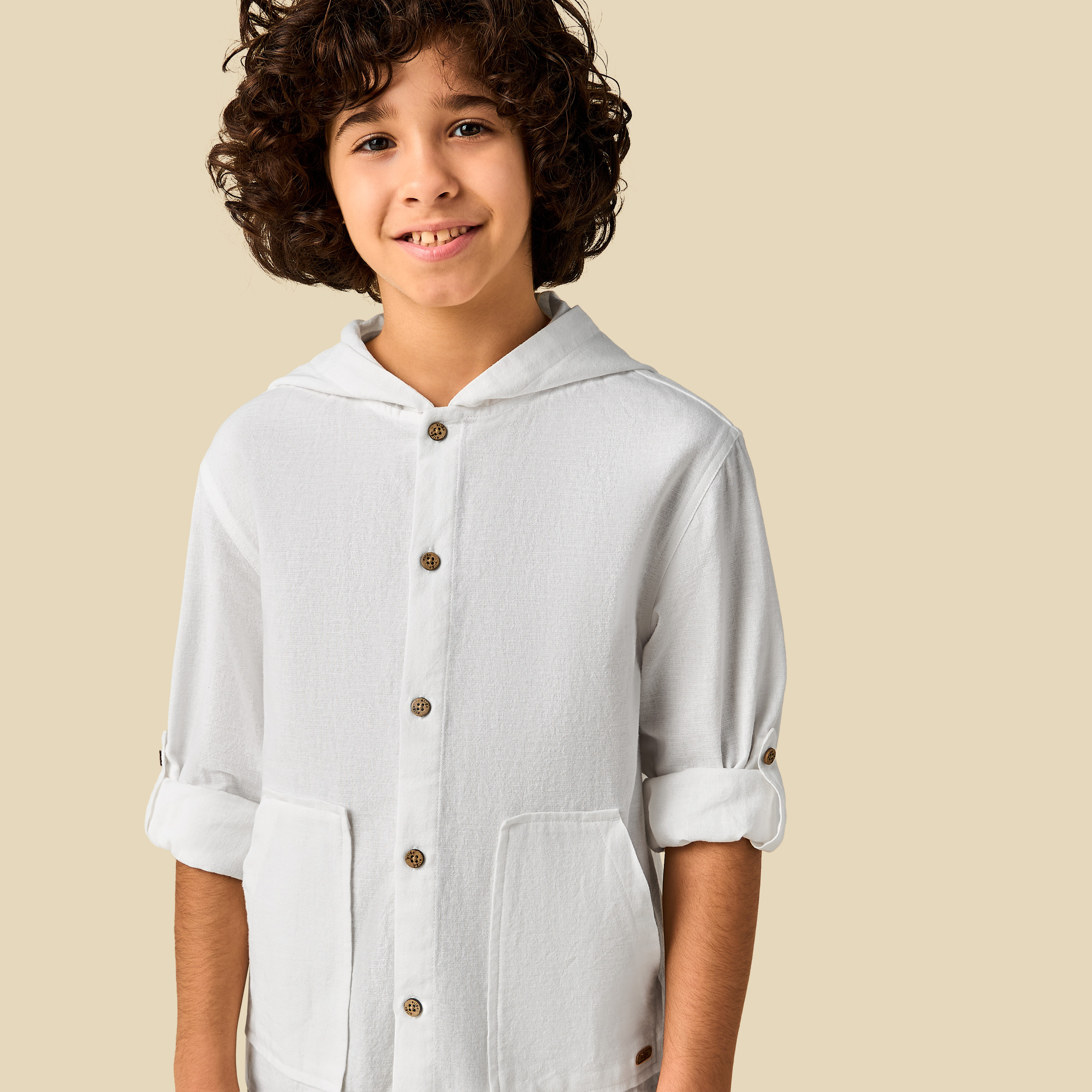 Eligo Long Sleeves Hooded Shirt with Pockets-boys-clothing-shirts-image-4