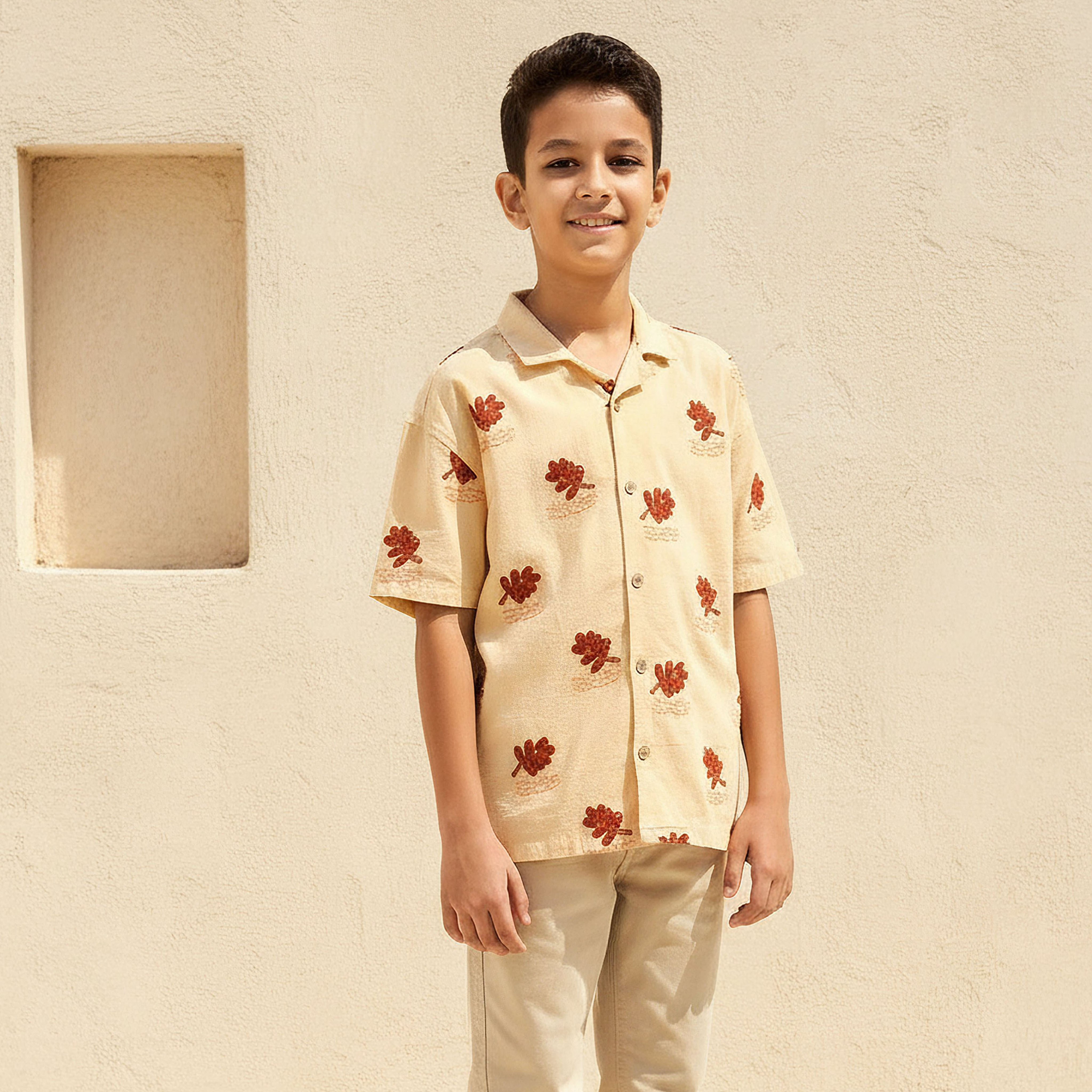 Eligo Short Sleeves Shirt with Applique Embroidery-boys-clothing-shirts-image-1