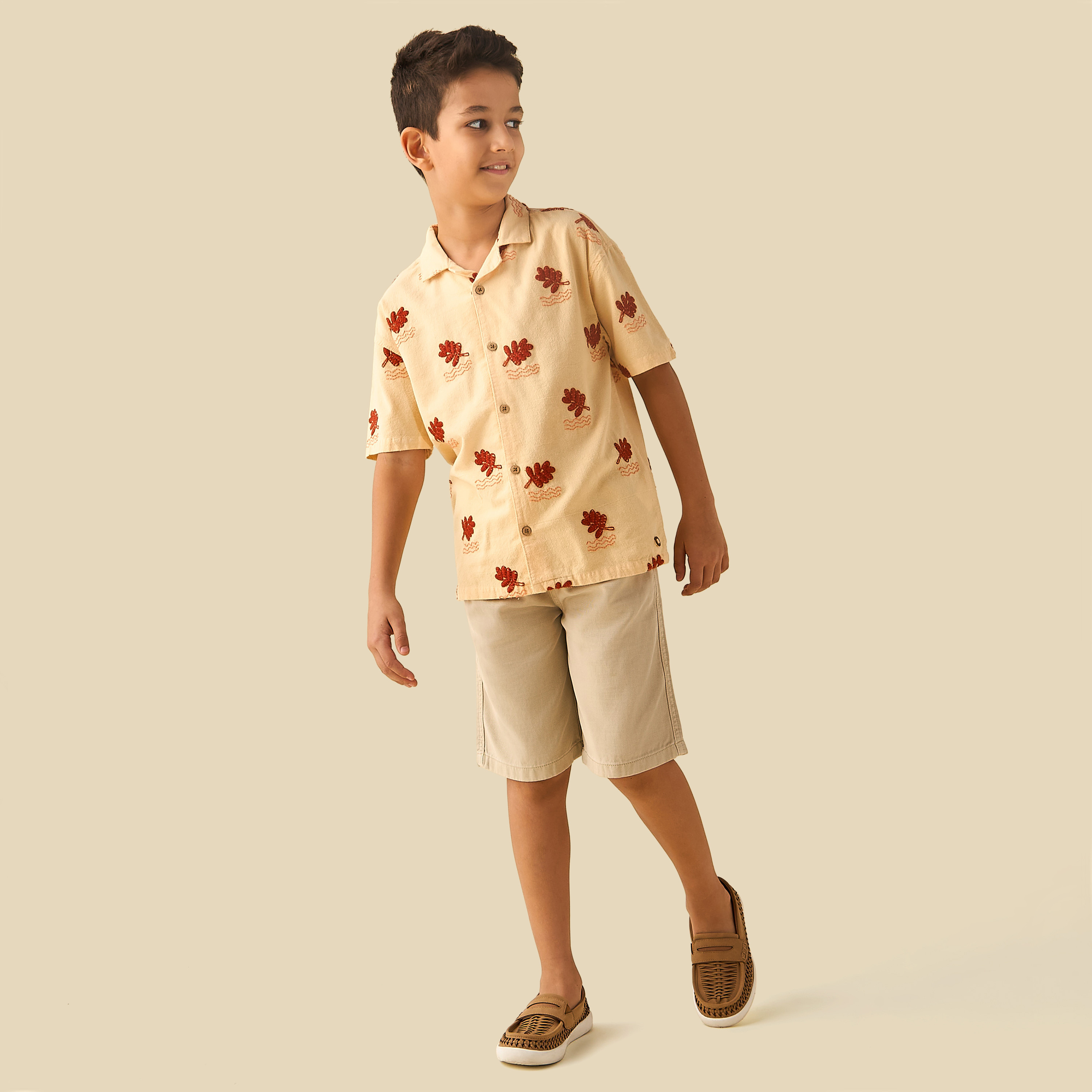 Eligo Short Sleeves Shirt with Applique Embroidery-boys-clothing-shirts-image-2