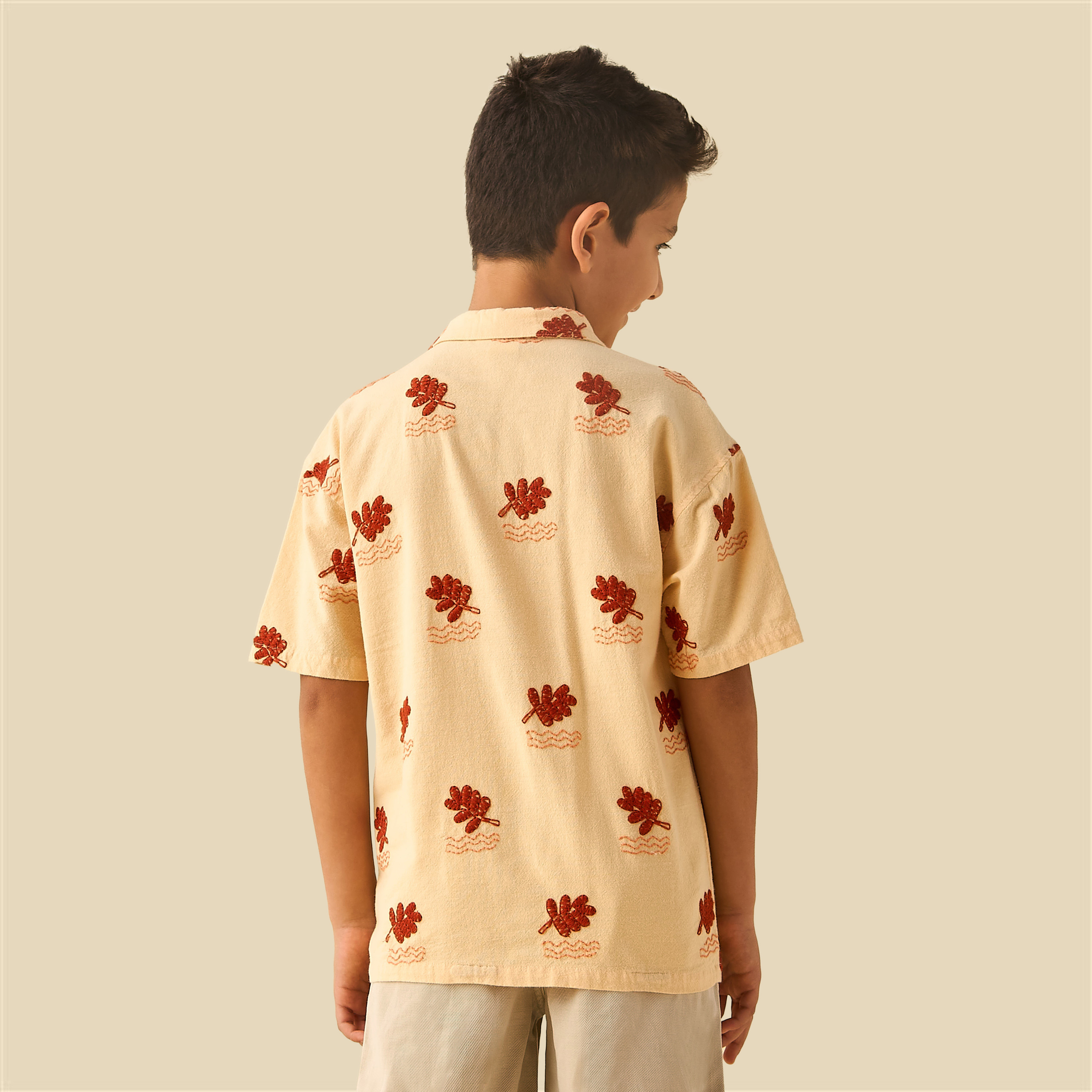 Eligo Short Sleeves Shirt with Applique Embroidery-boys-clothing-shirts-image-3