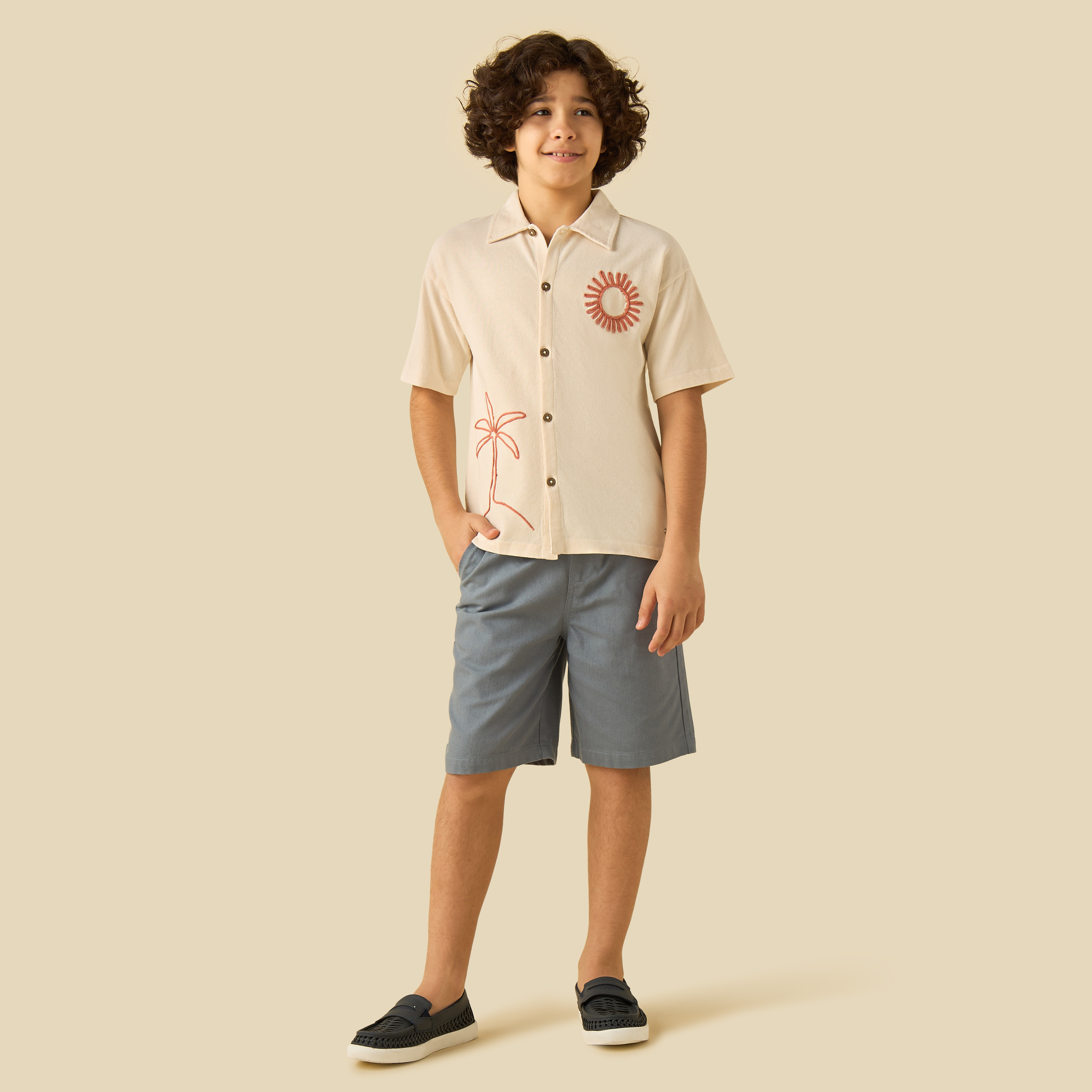 Eligo Short Sleeves Shirt with Embroidery-boys-clothing-shirts-image-2