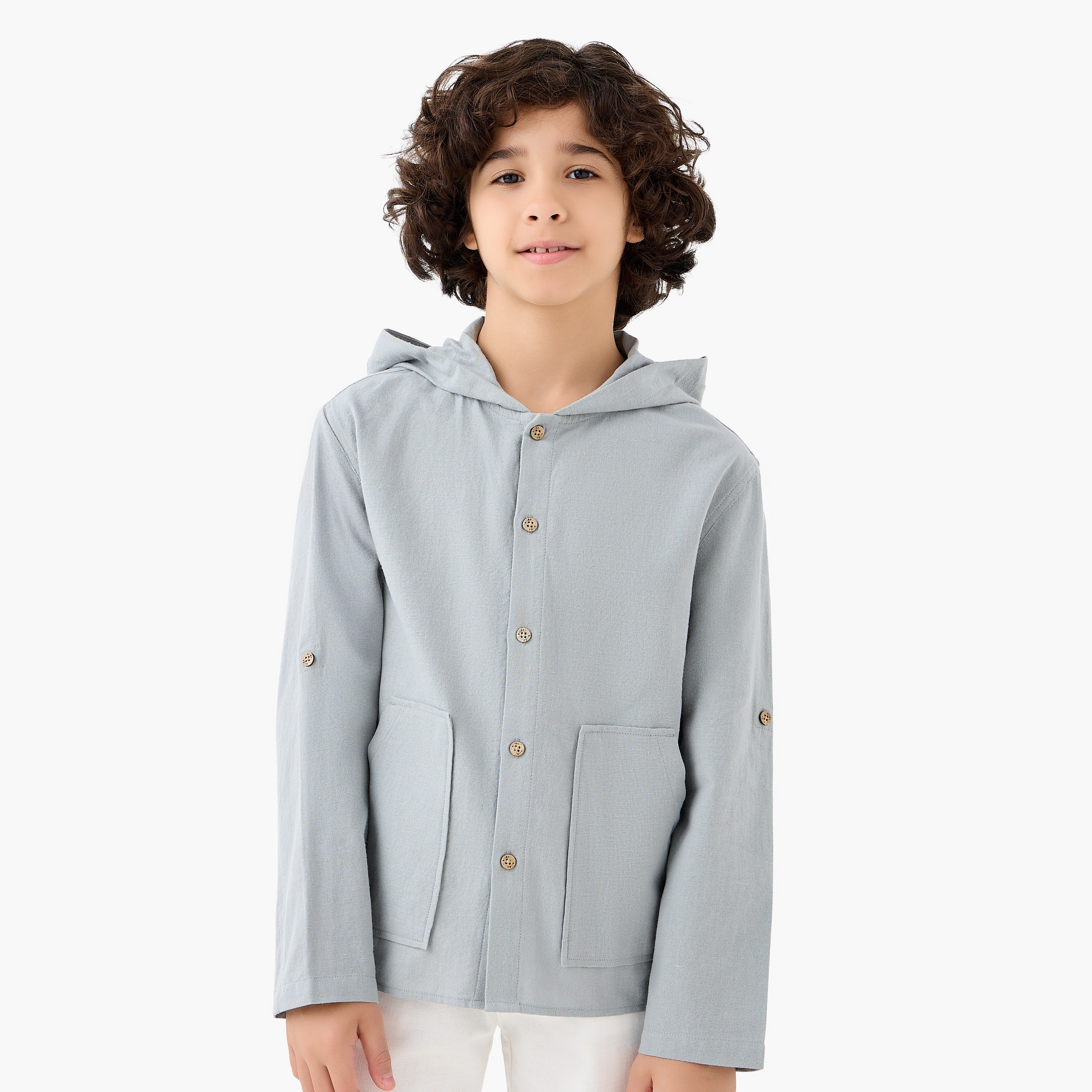 Eligo Long Sleeves Shirt with Hood-boys-clothing-shirts-image-1