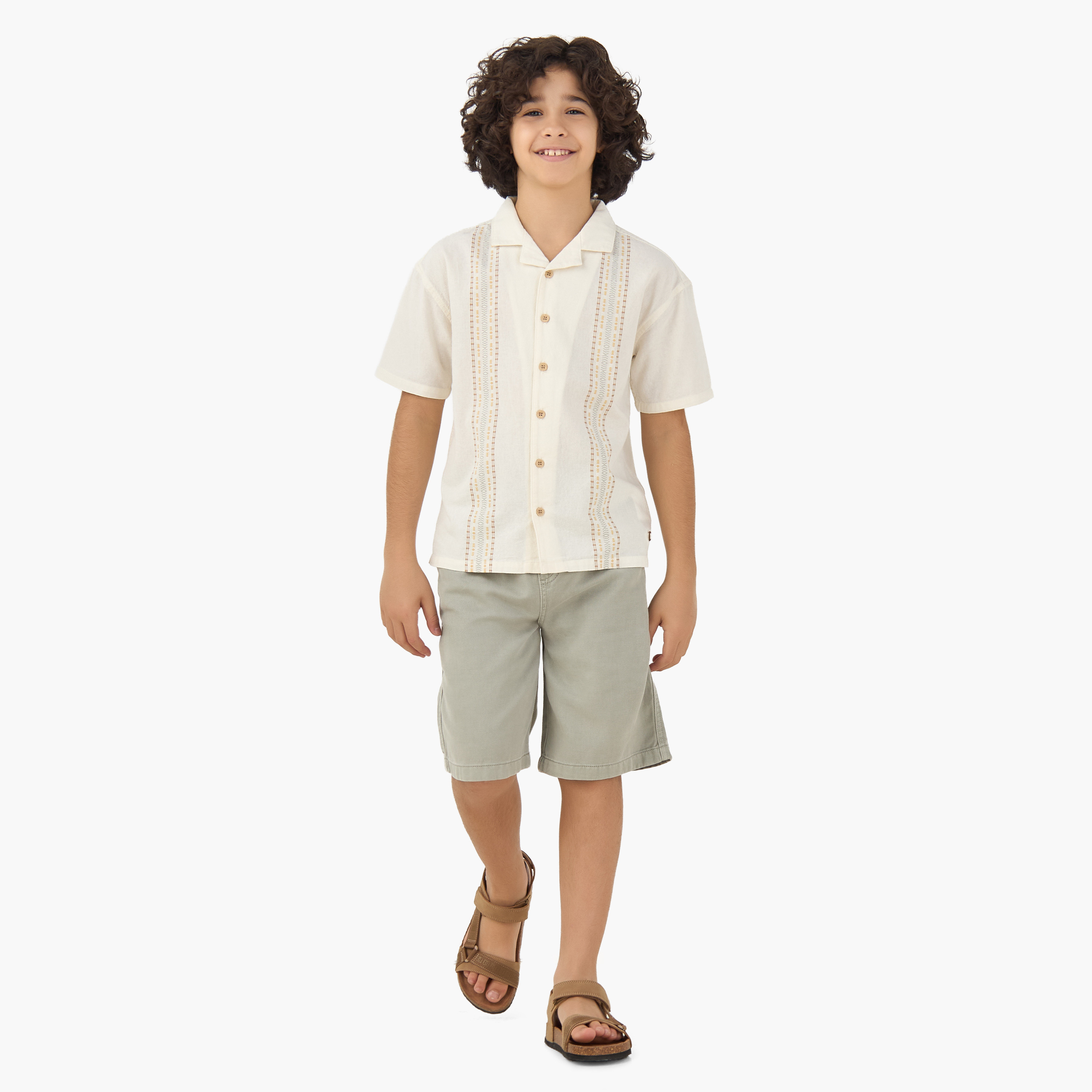 Eligo Short Sleeves Shirt with Embroidery-boys-clothing-shirts-image-2