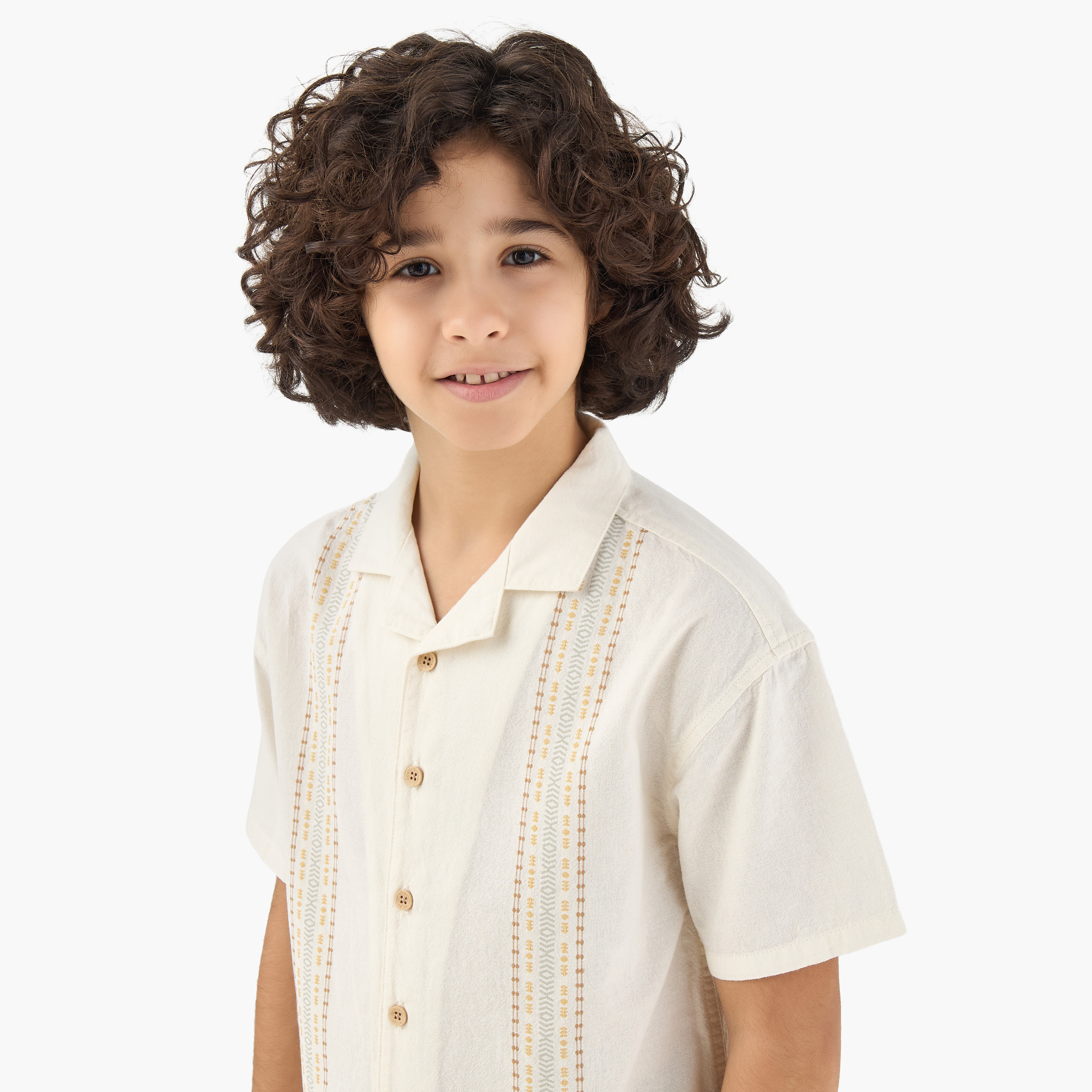 Eligo Short Sleeves Shirt with Embroidery-boys-clothing-shirts-image-4