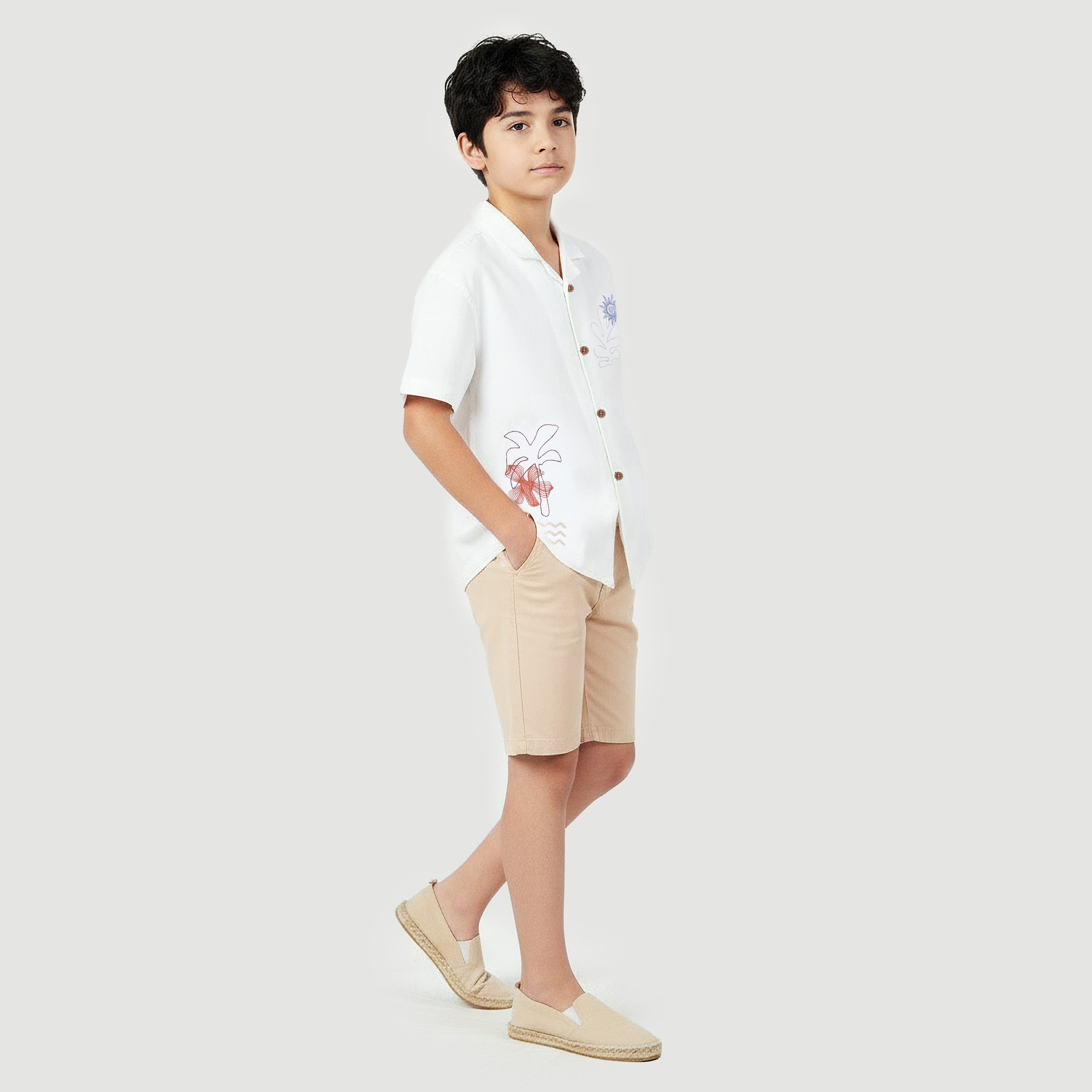 Eligo Short Sleeves Shirt with Embroidered Design-boys-clothing-shirts-image-2