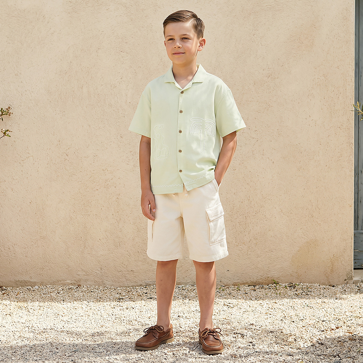 Eligo Short Sleeves Shirt with Embroidered Design-boys-clothing-shirts-image-4