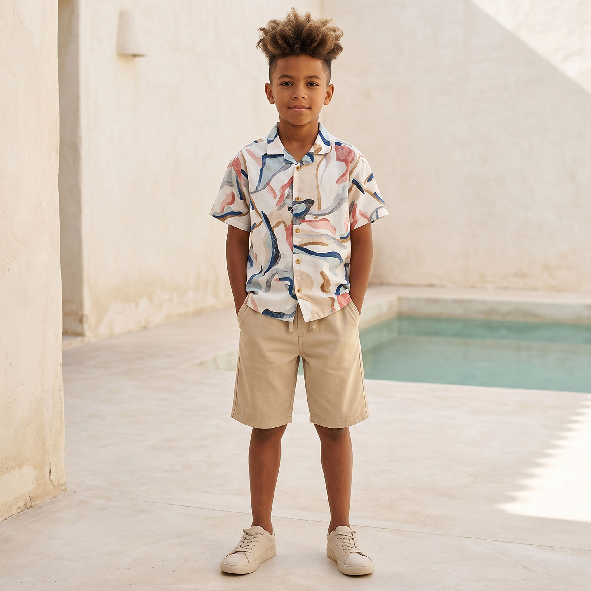 Eligo Short Sleeve Shirt with Abstract Print-boys-clothing-shirts-image-2