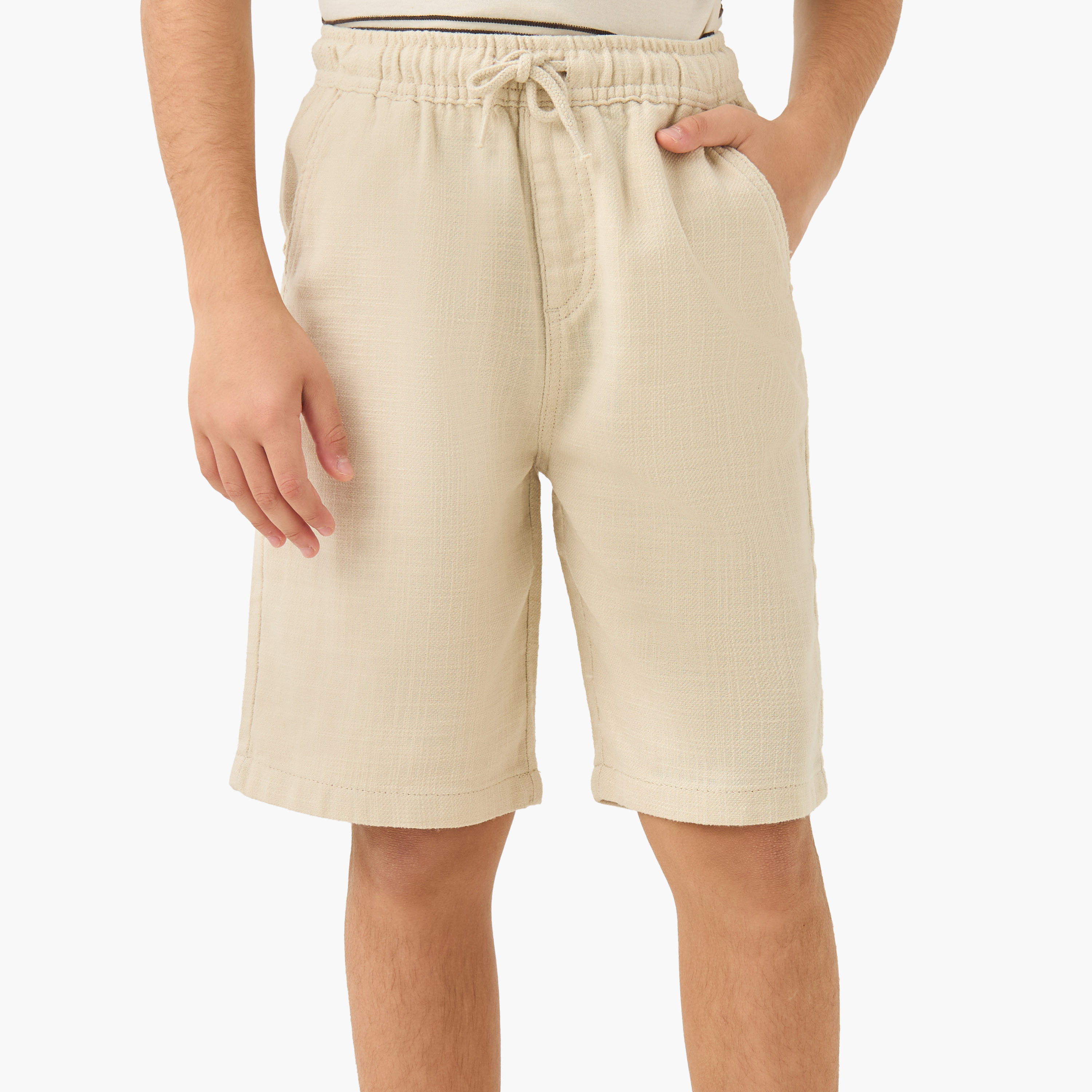 Eligo Drawstring Waist Shorts with Pockets-boys-clothing-bottoms-shorts-image-1