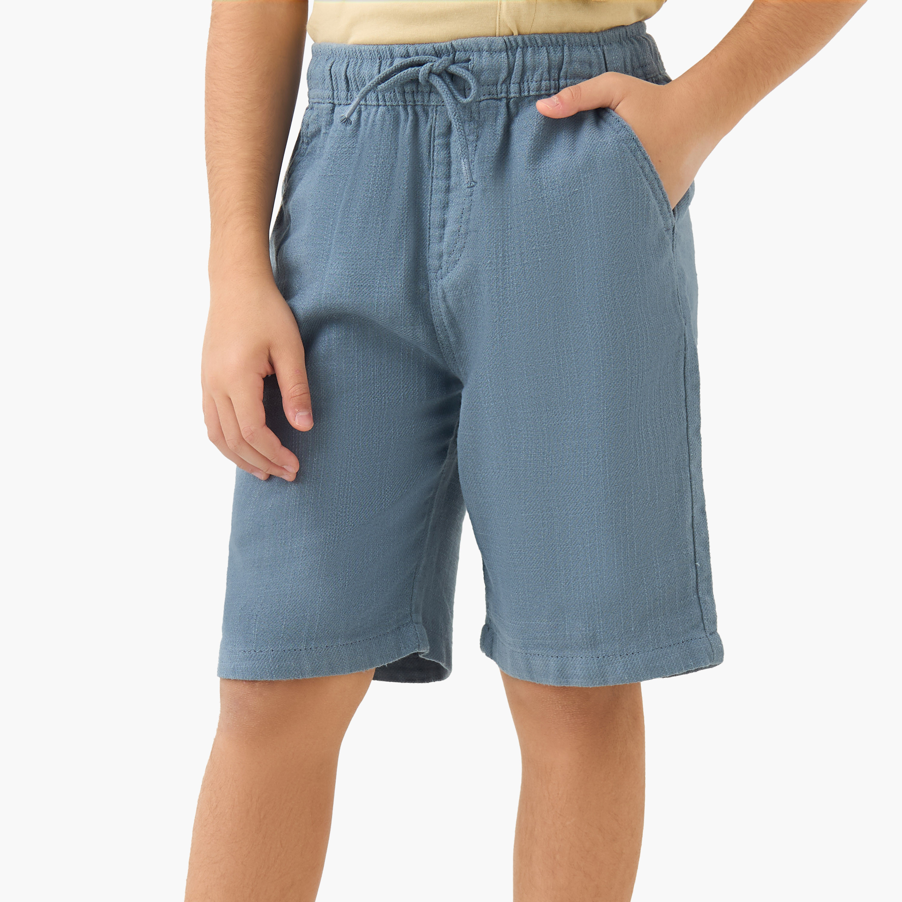 Eligo Drawstring Waist Shorts with Pockets-boys-clothing-bottoms-shorts-image-1